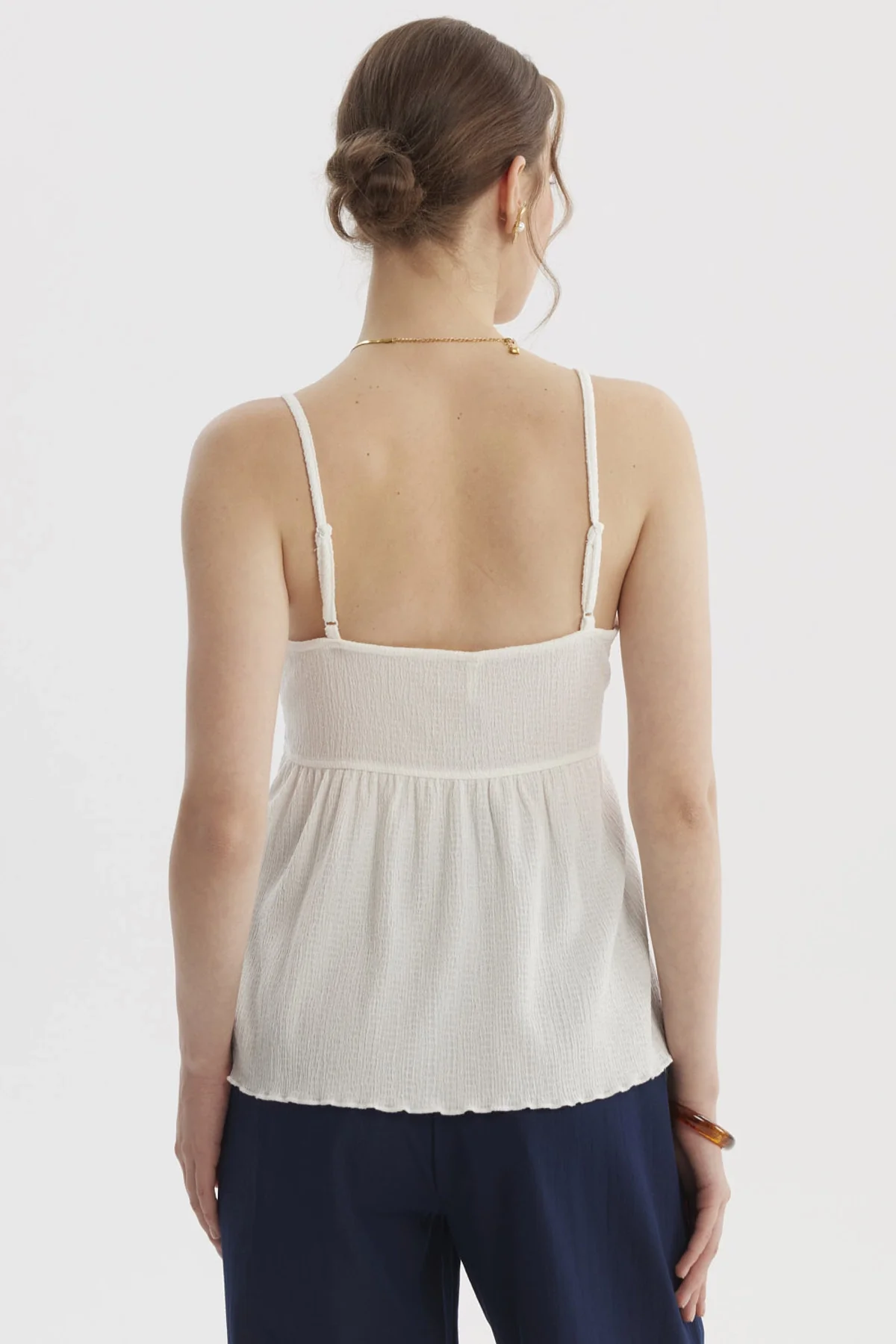 Peto Mujer Escote Calado Crudo - Image 3