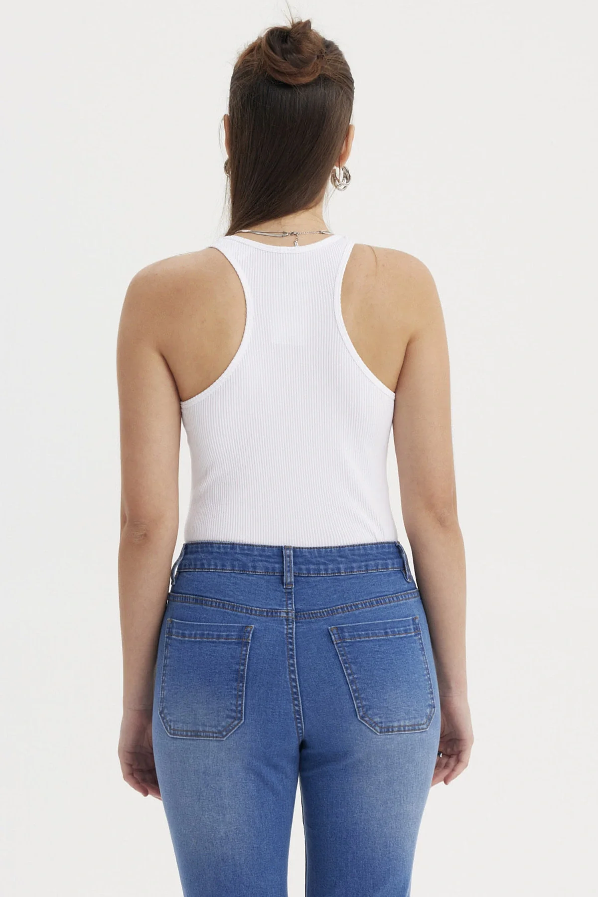 Peto Mujer Musculosa Blanco - Image 3