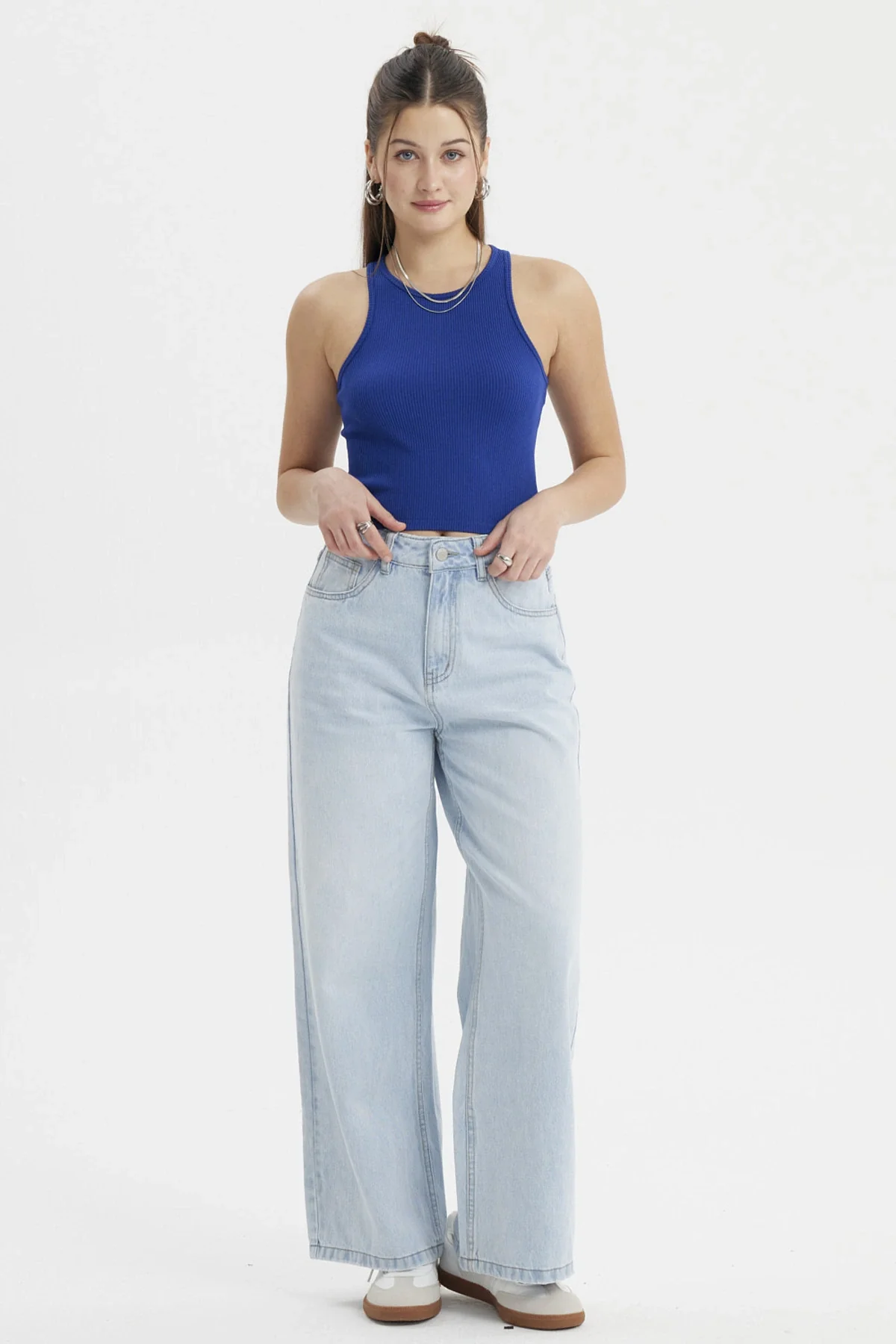 Peto Mujer Musculosa Celeste Oscuro - Image 4