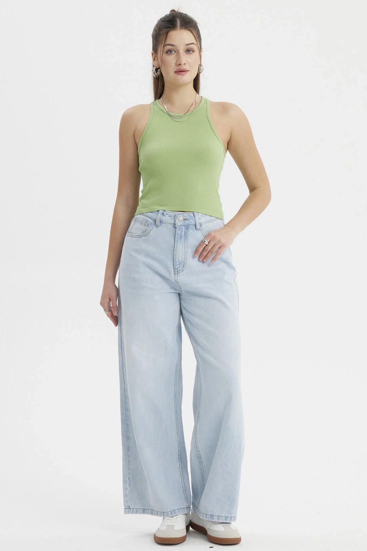 Peto Mujer Musculosa Verde Claro - Image 4