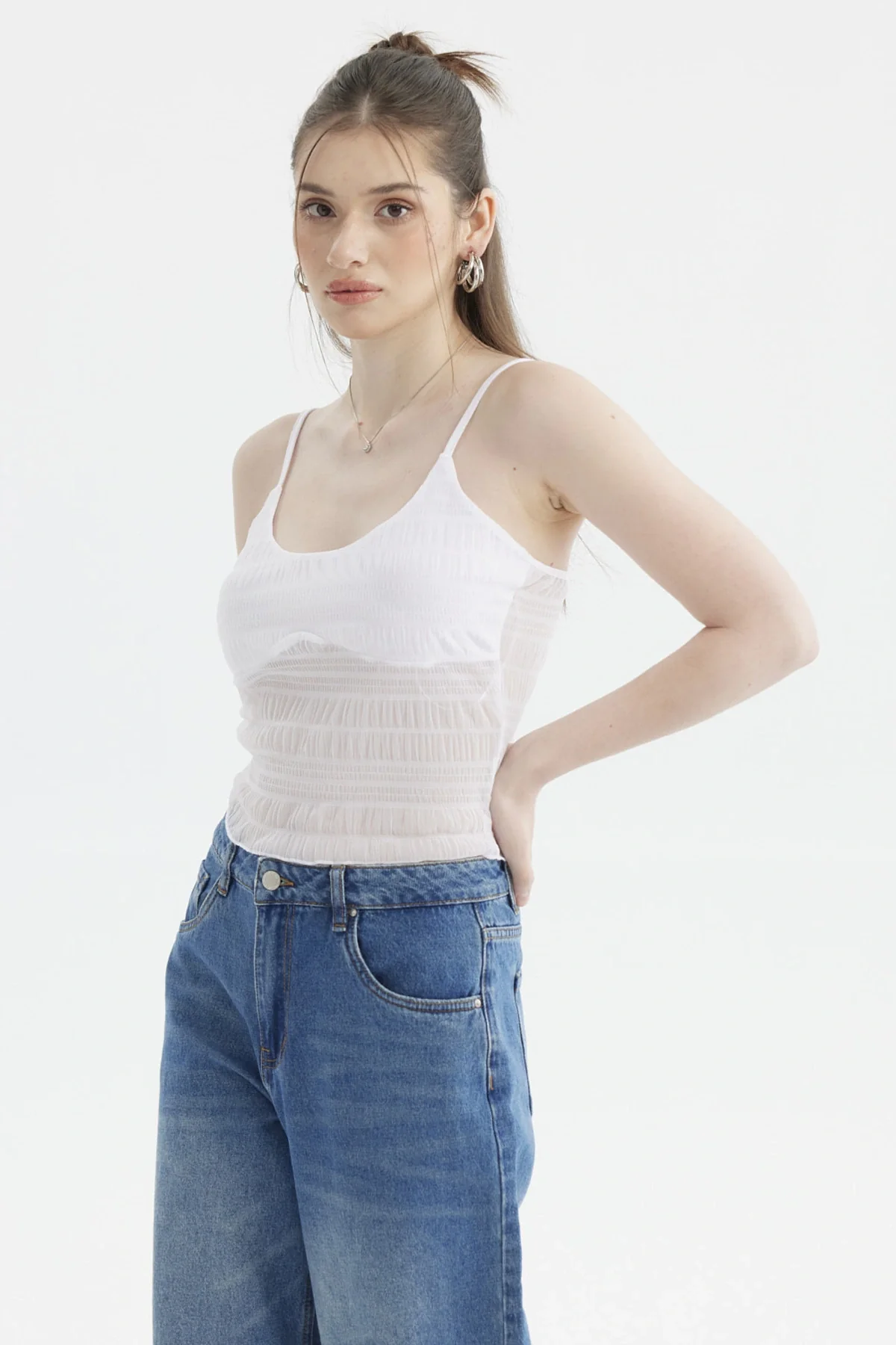 Peto Mujer Pabilo Lazo Escote Blanco - Image 2