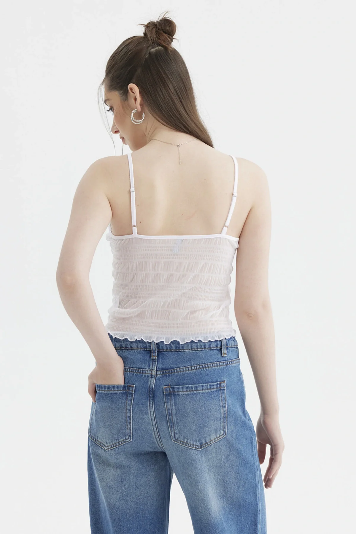 Peto Mujer Pabilo Lazo Escote Blanco - Image 3