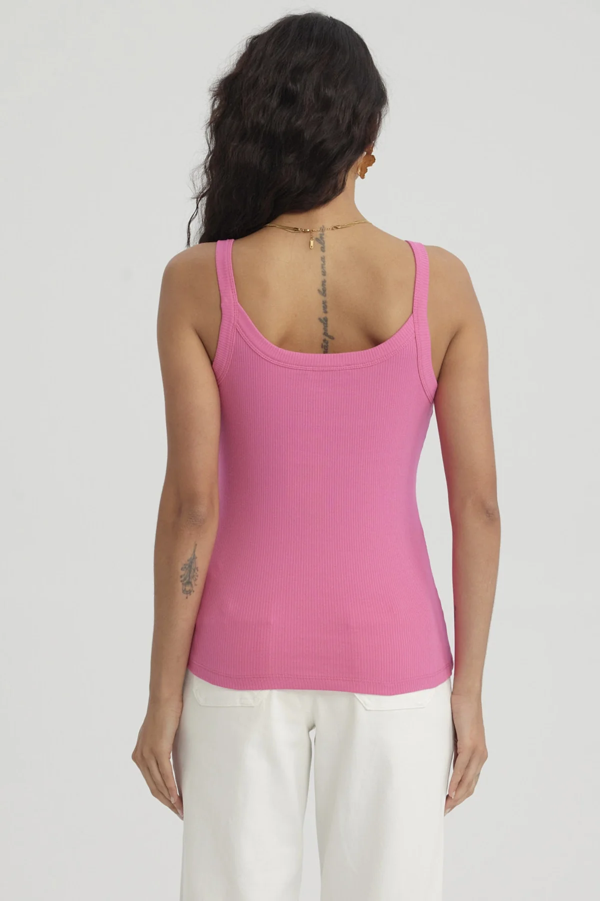 Peto Mujer Rib Pabilo Ancho Fucsia - Image 2