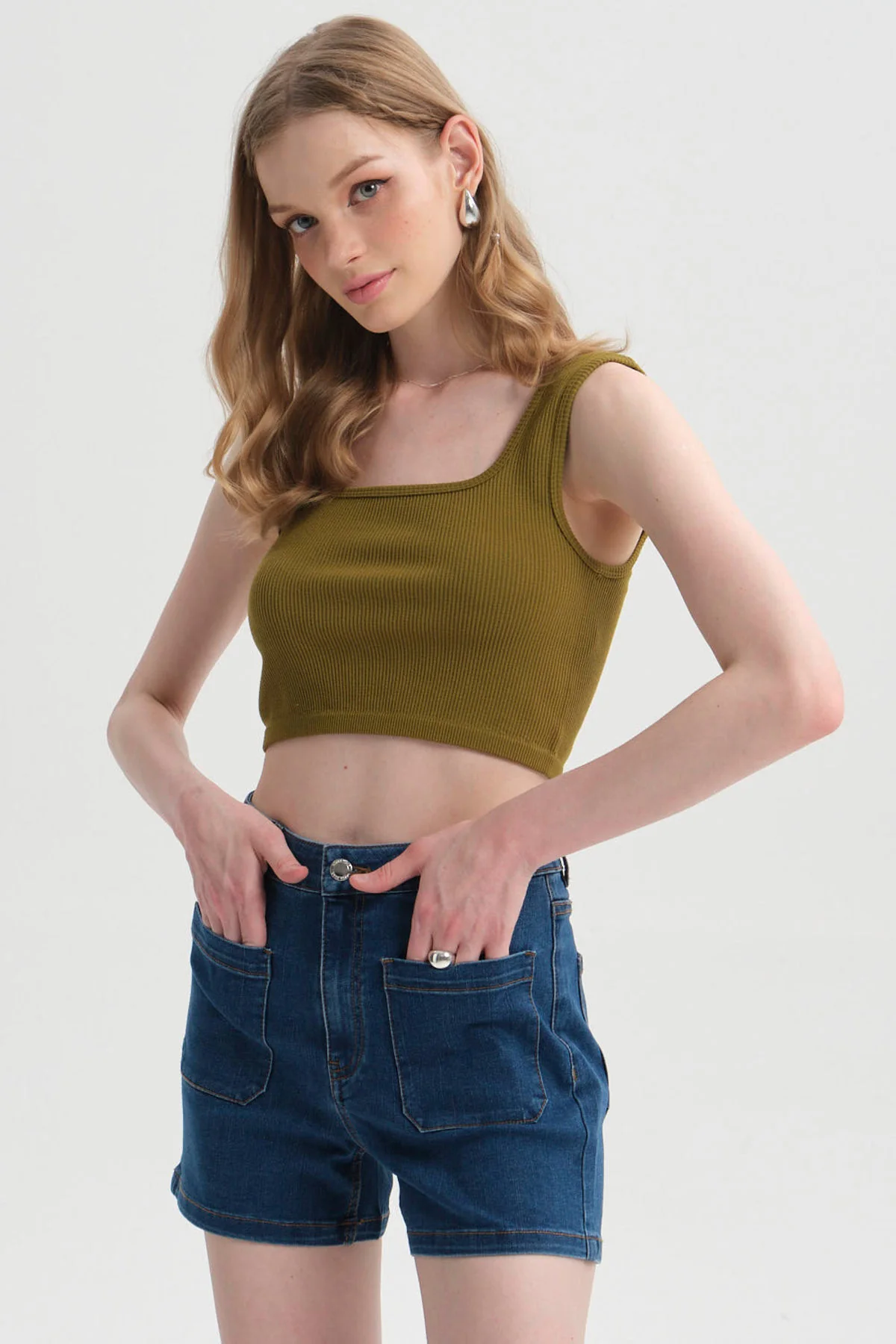 Peto Mujer Seamless Verde Olivo - Image 2