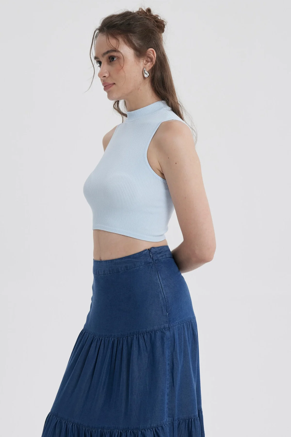Peto Mujer Sin Costura Celeste Claro - Image 2