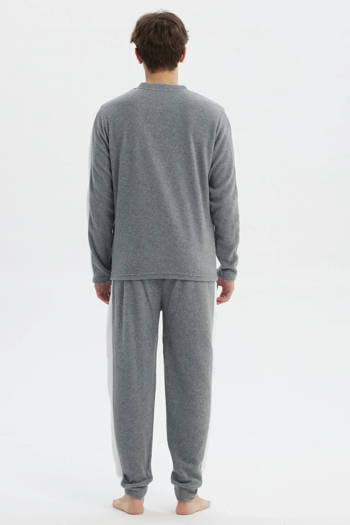 Pijama Hombre Pijama Gris Melange - Image 3