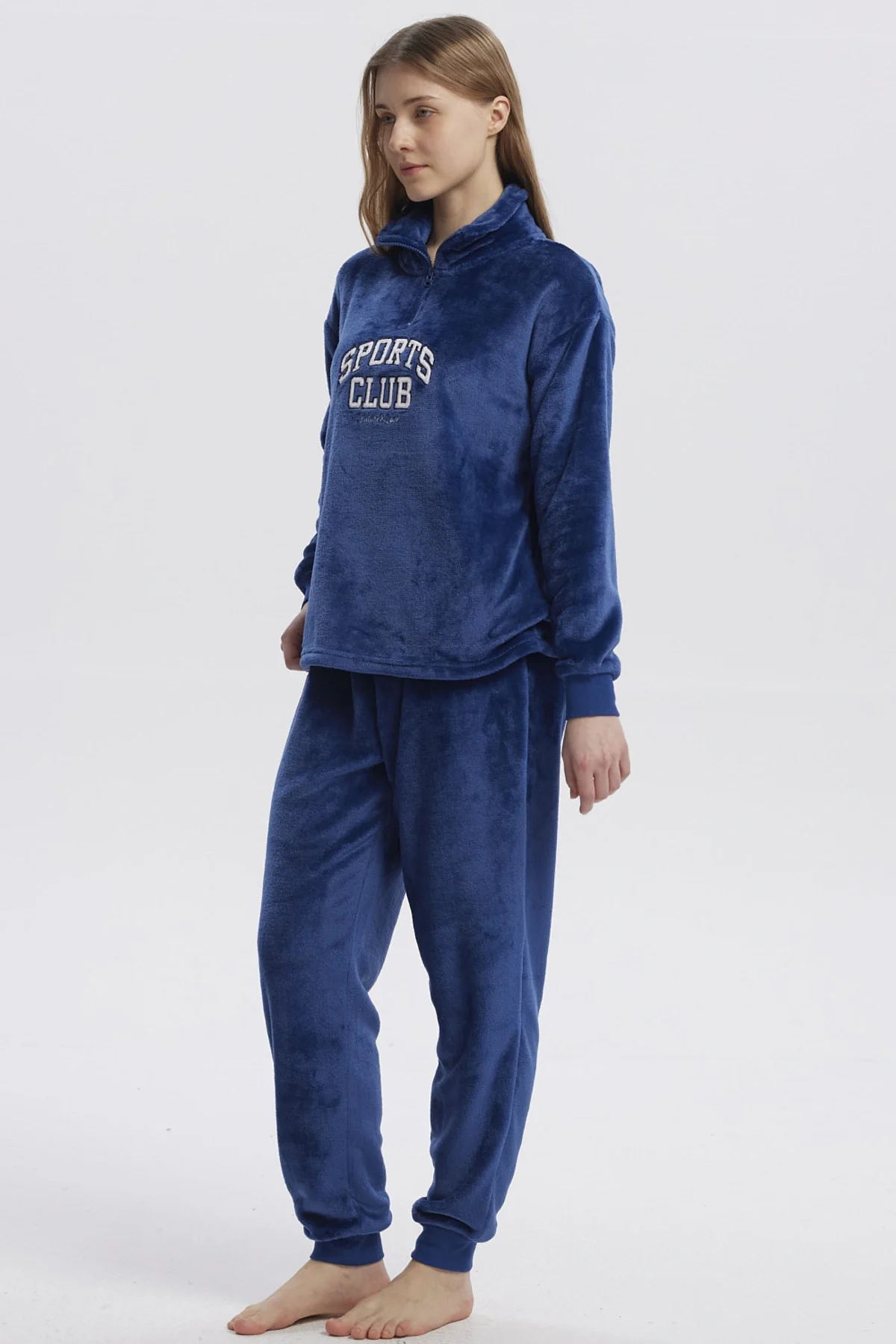 Pijama Mujer Pijama Polera Y Pantalón Azul - Image 2