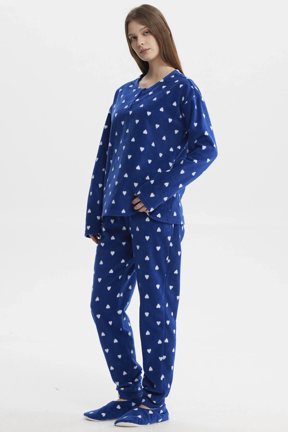 Pijama Mujer Pijama Polera Y Pantalón Azul - Image 4