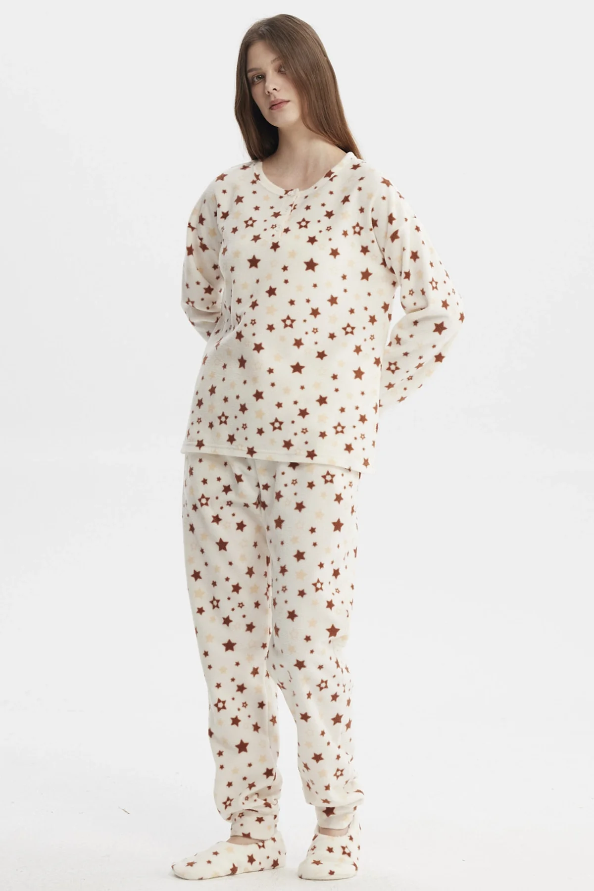 Pijama Mujer Pijama Polera Y Pantalón Crudo - Image 2
