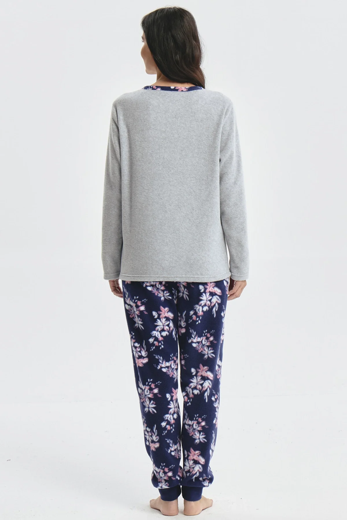 Pijama Mujer Pijama Polera Y Pantalón Gris - Image 3