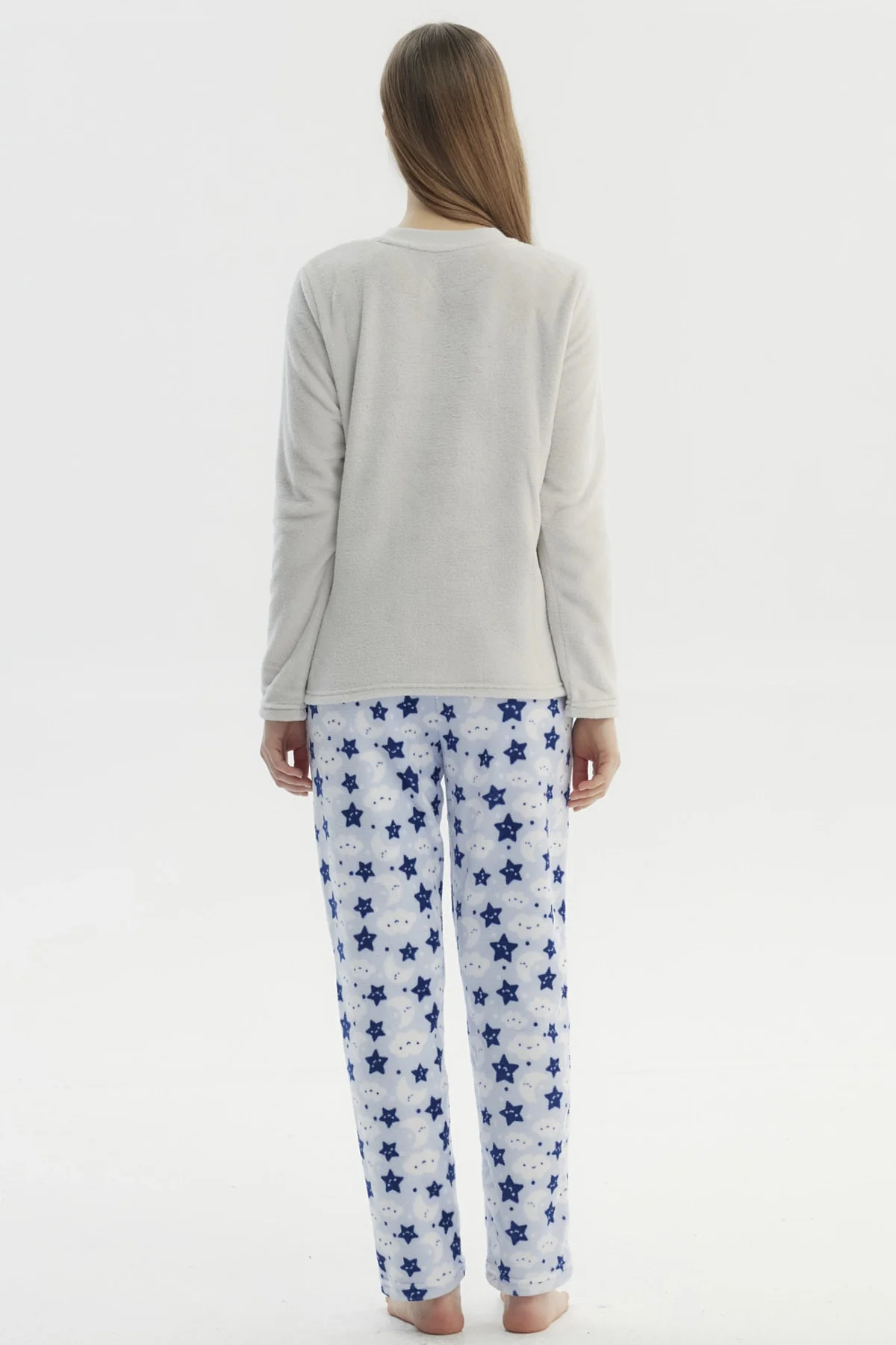 Pijama Mujer Pijama Polera Y Pantalón Gris - Image 2