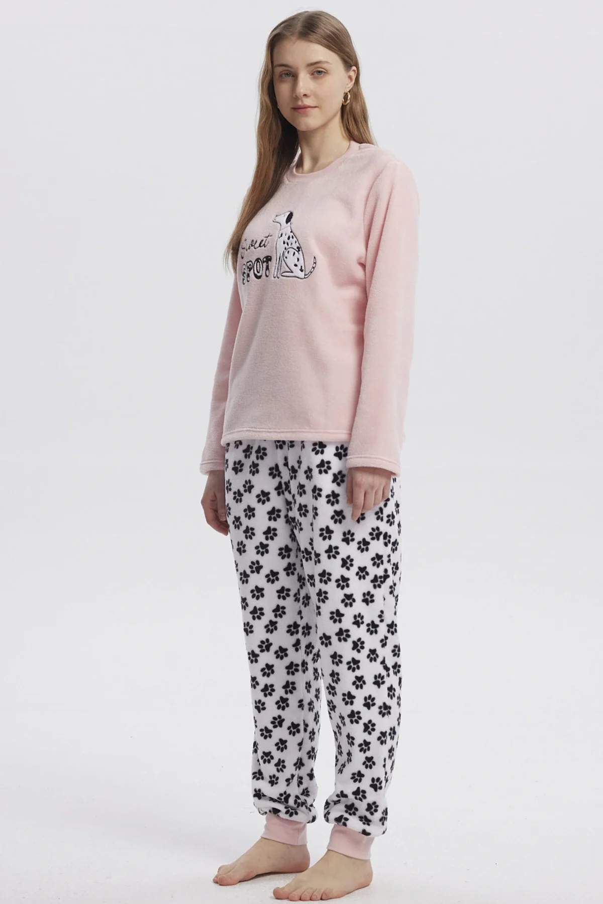 Pijama Mujer Pijama Polera Y Pantalón Rosado - Image 2