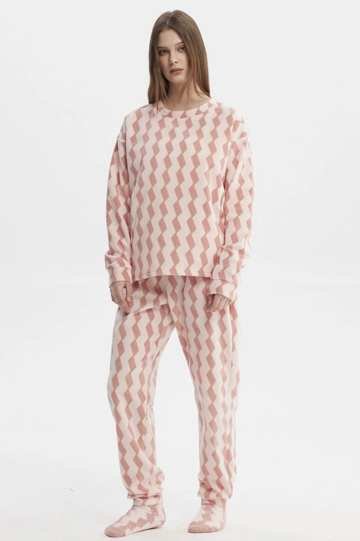 Pijama Mujer Pijama Polera Y Pantalón Rosado - Image 3