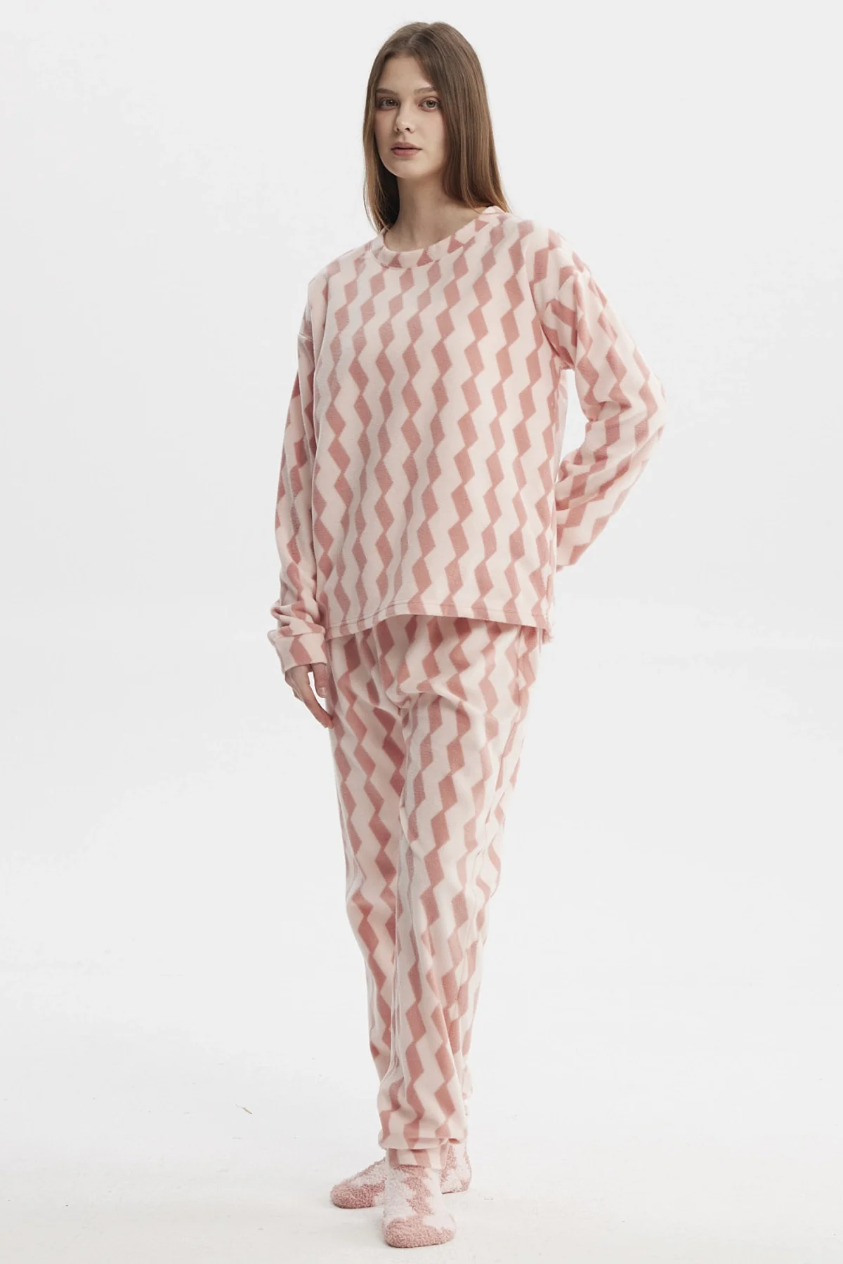 Pijama Mujer Pijama Polera Y Pantalón Rosado - Image 4