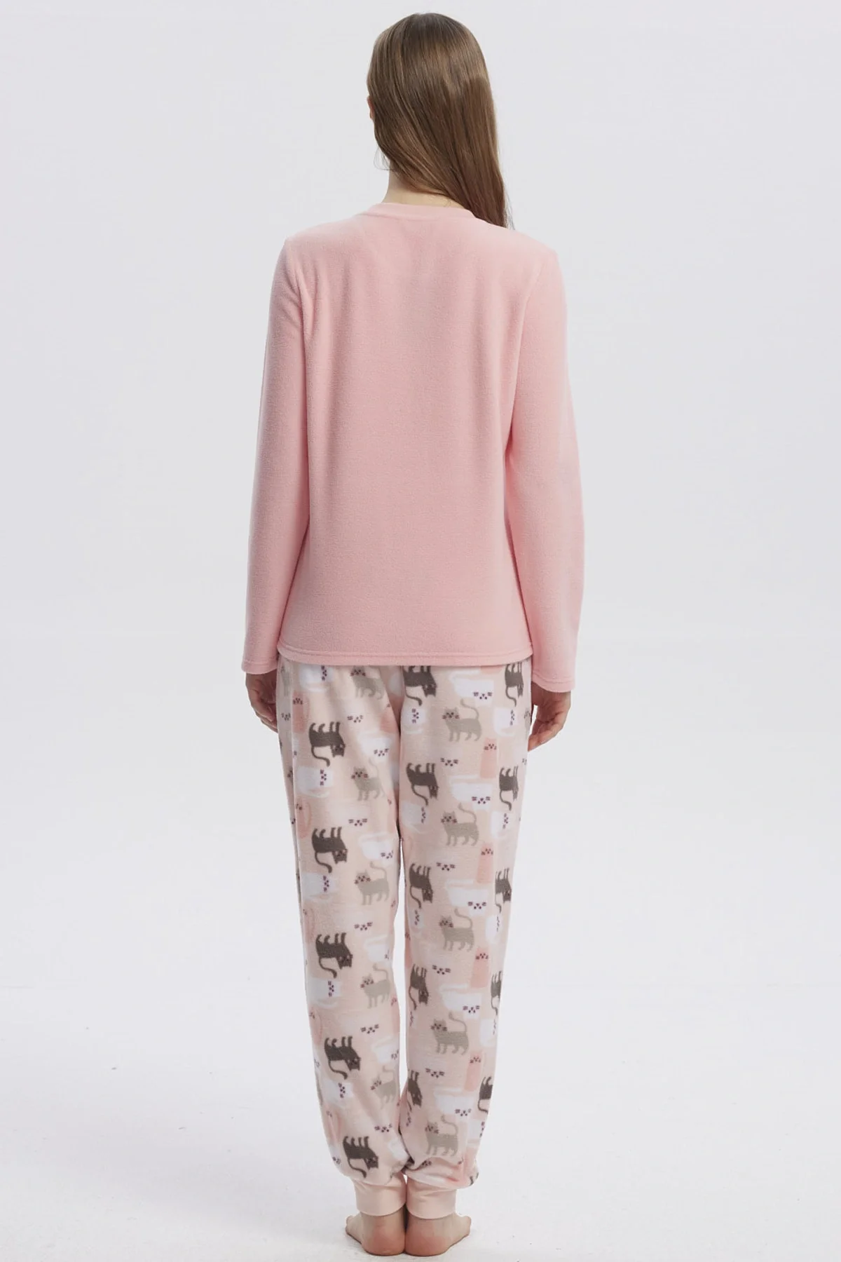 Pijama Mujer Pijama Polera Y Pantalón Rosado - Image 3