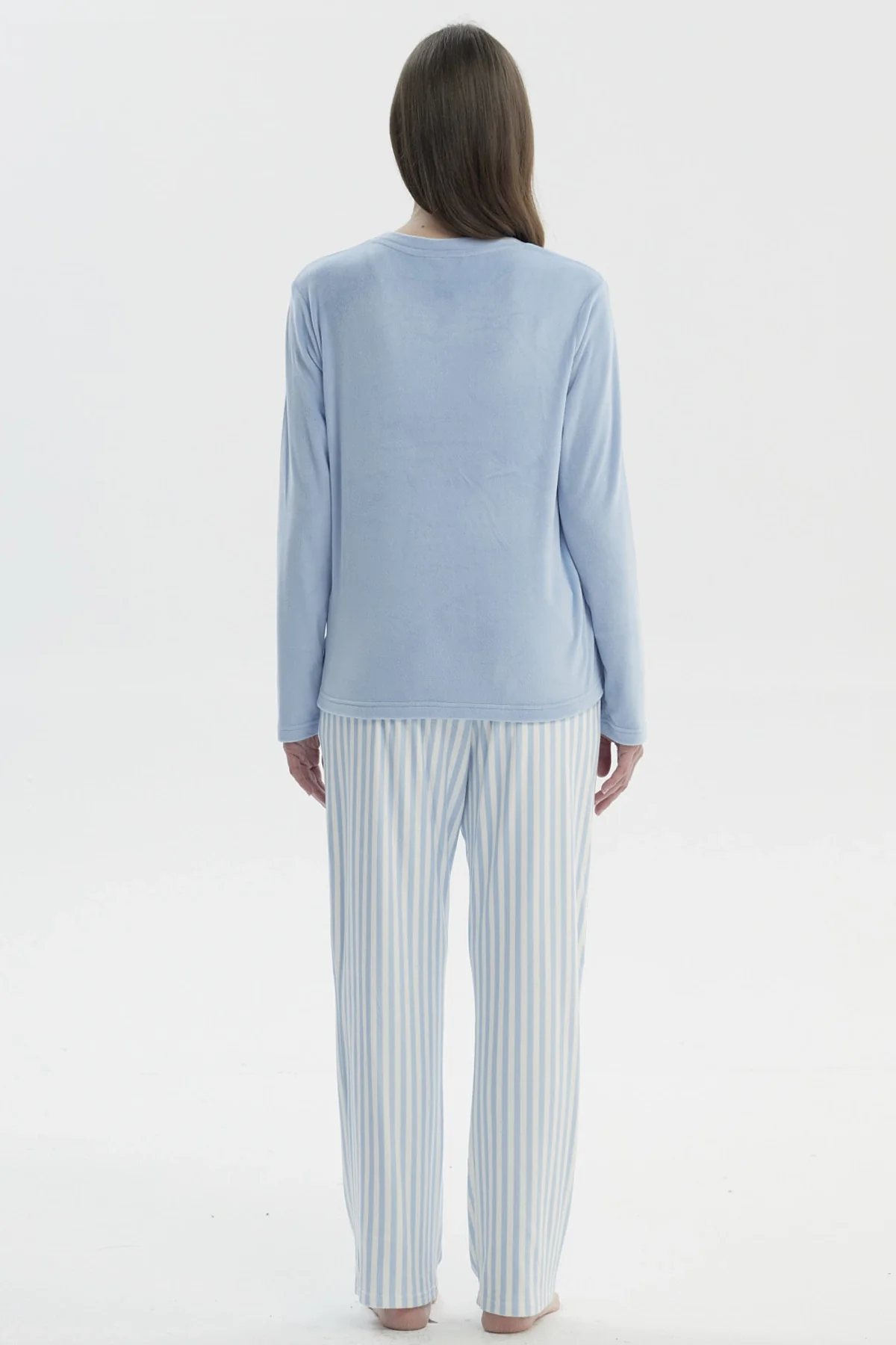 Pijama Mujer Polera Y Pantalón Celeste - Image 3