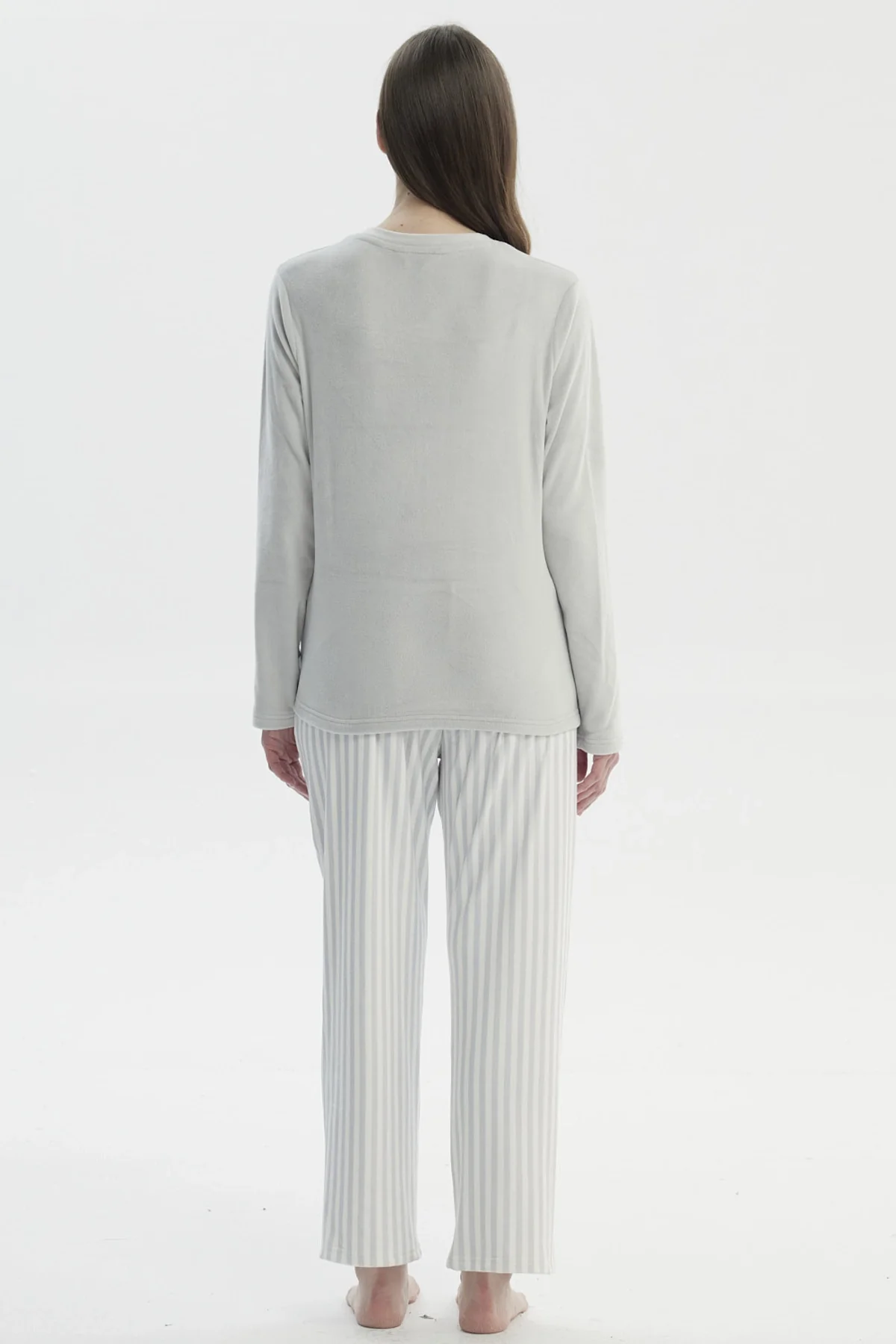 Pijama Mujer Polera Y Pantalón Gris - Image 3