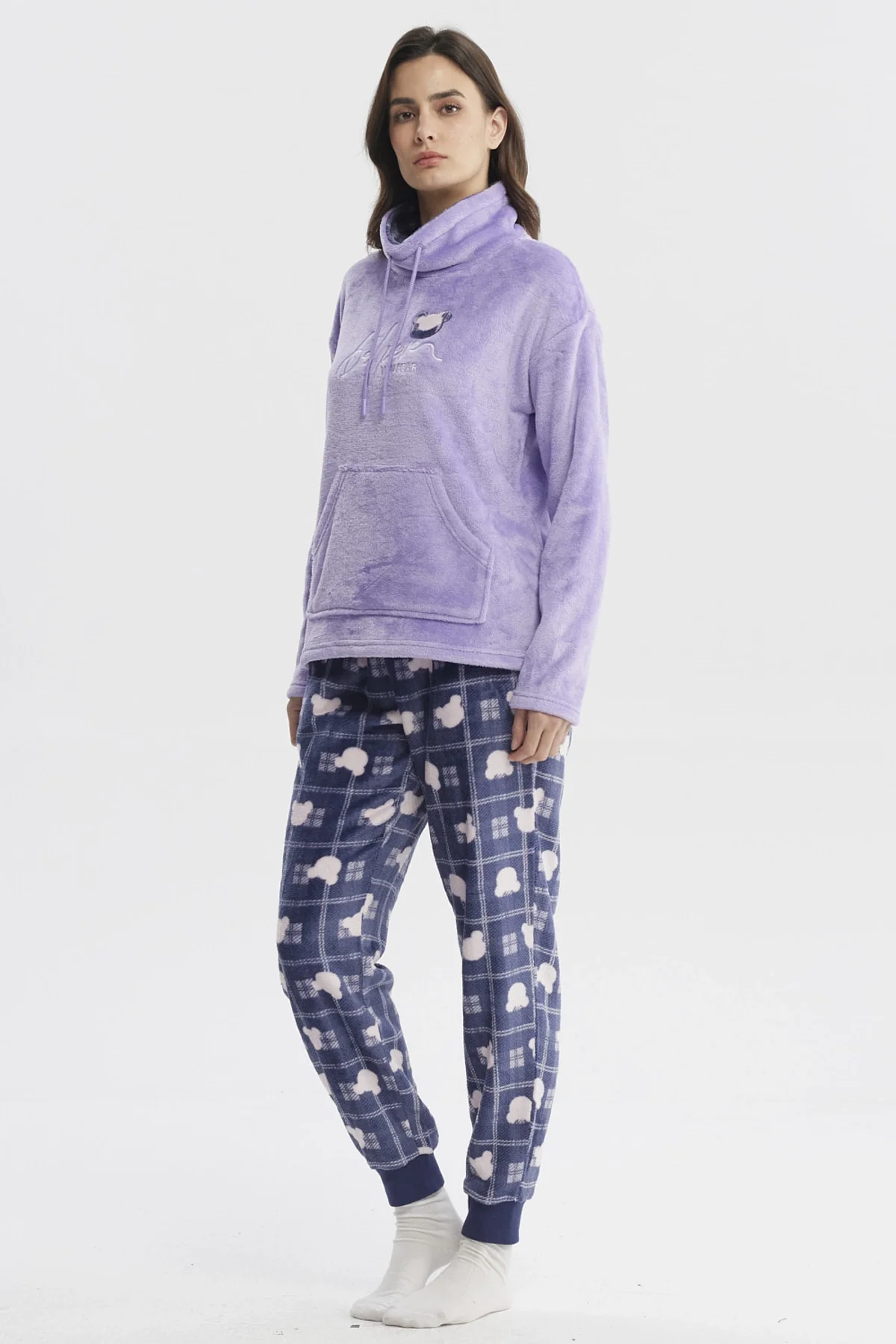 Pijama Mujer Polera Y Pantalón Lila - Image 2