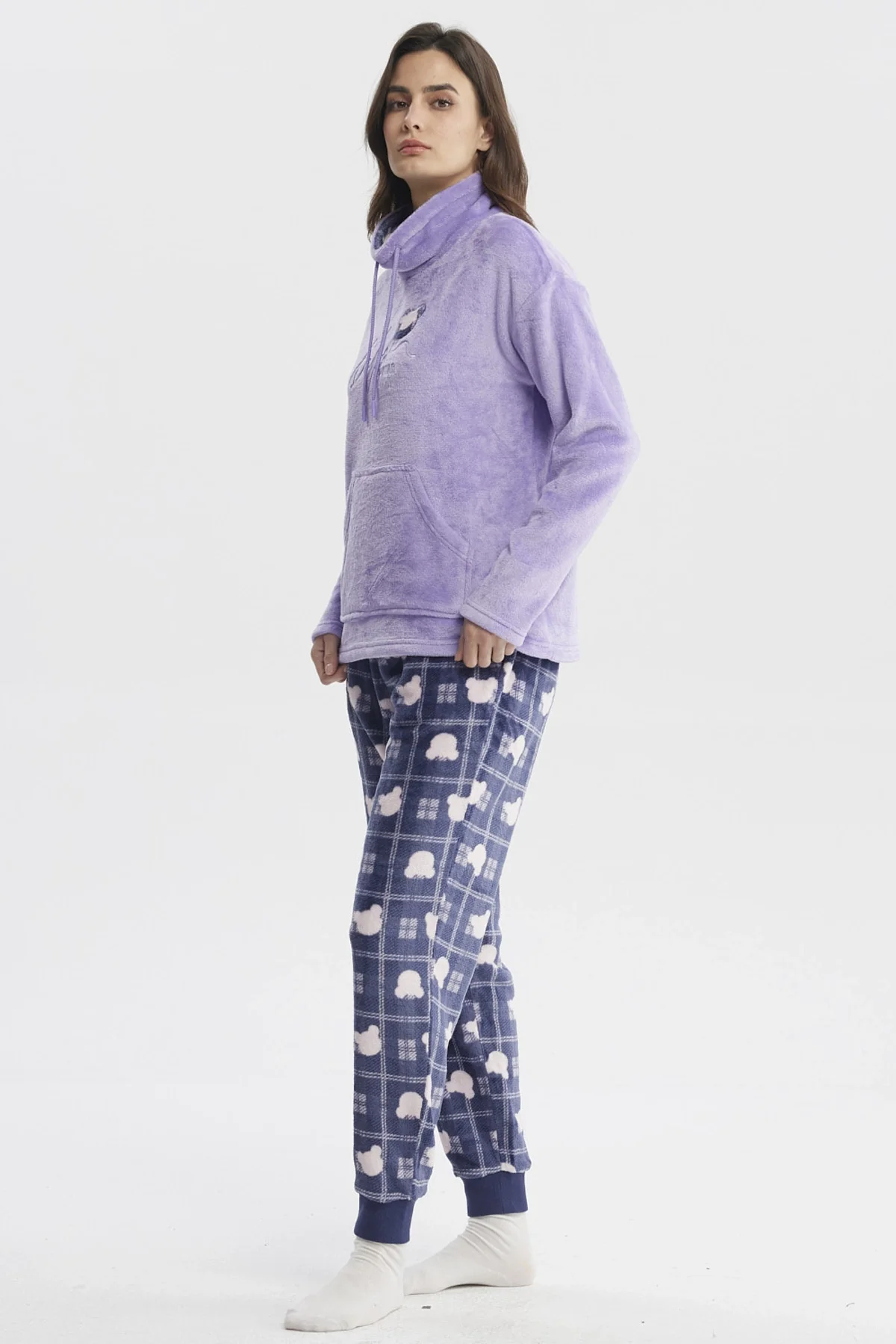 Pijama Mujer Polera Y Pantalón Lila - Image 3
