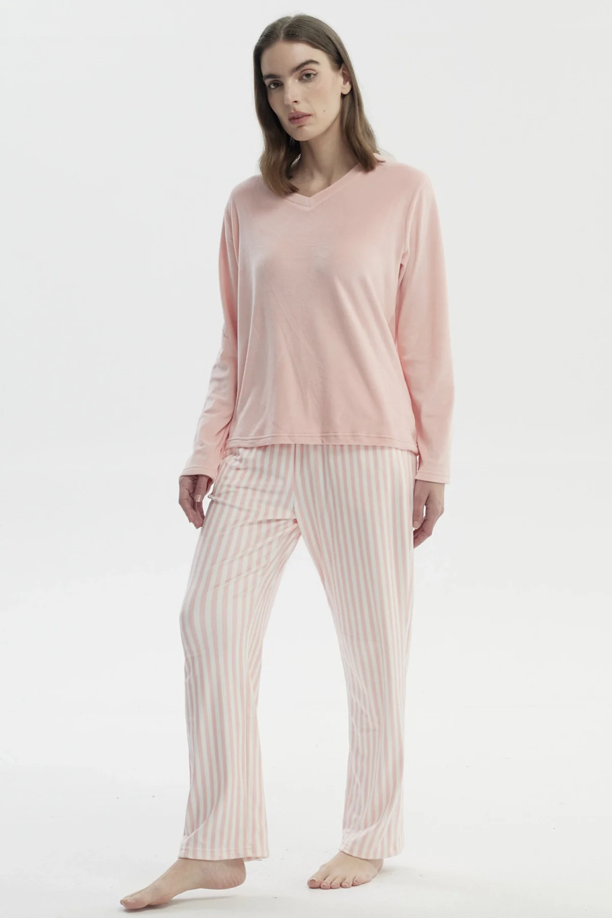 Pijama Mujer Polera Y Pantalón Rosado - Image 4