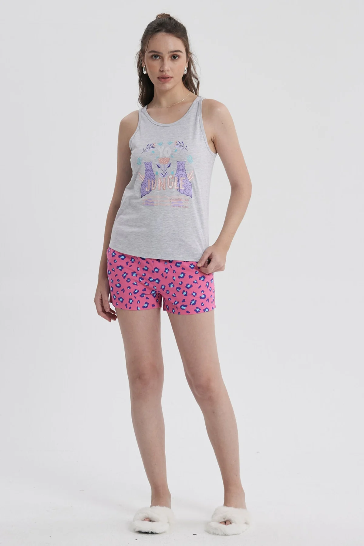Pijama Mujer Regalable Gris Melange - Image 4