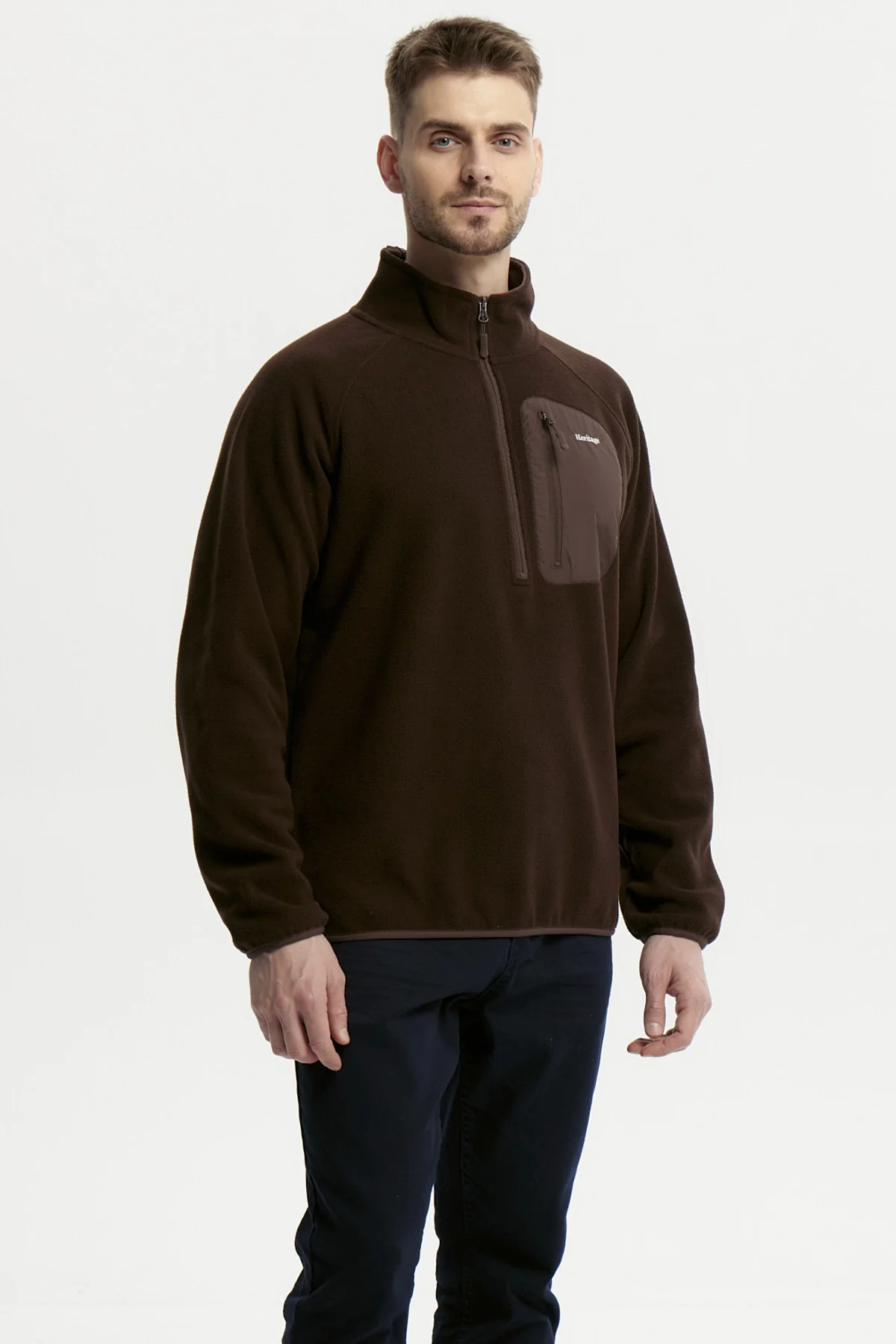 Polar Hombre Half Zipper Café - Image 2