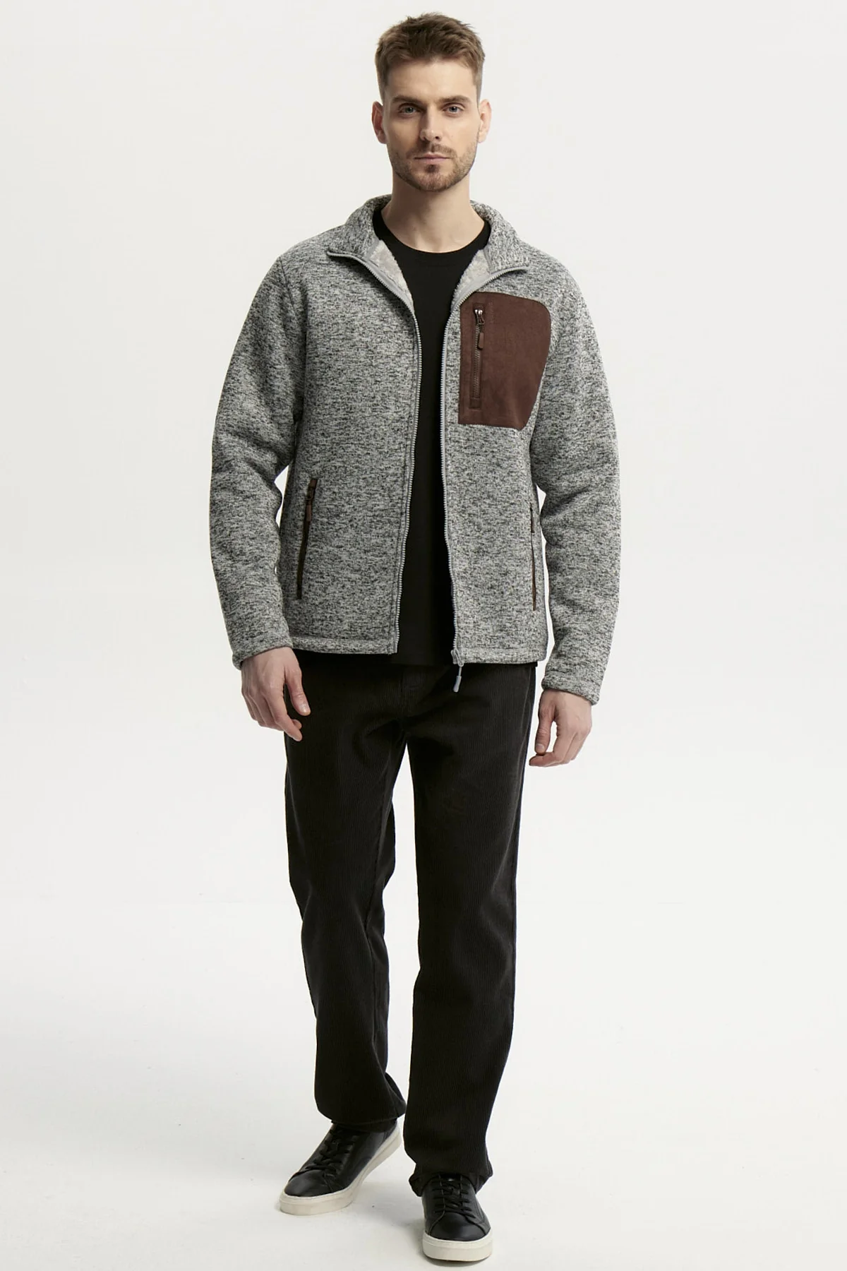 Polar Hombre Slim Cuello Con Cierre Gris - Image 4