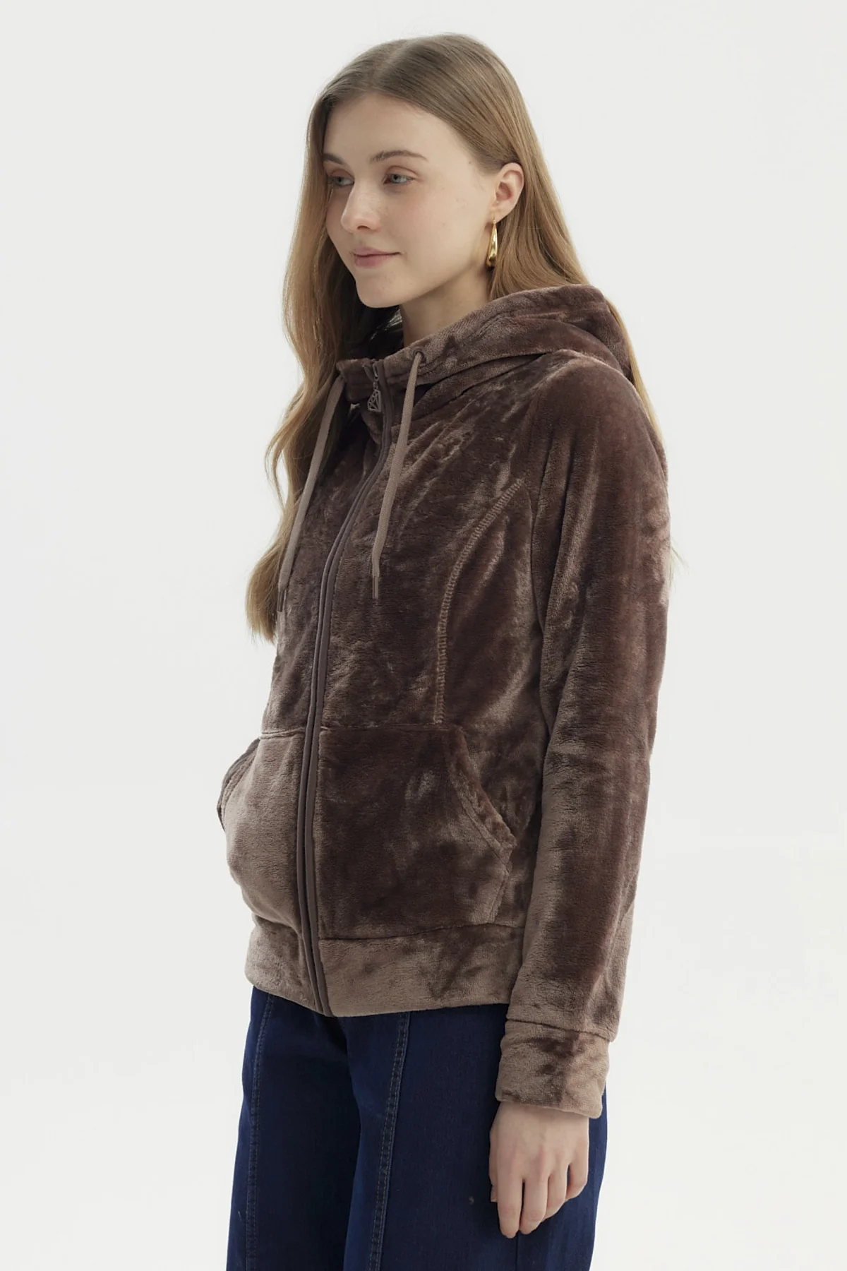 Polar Mujer Abierto Plush Chocolate - Image 2