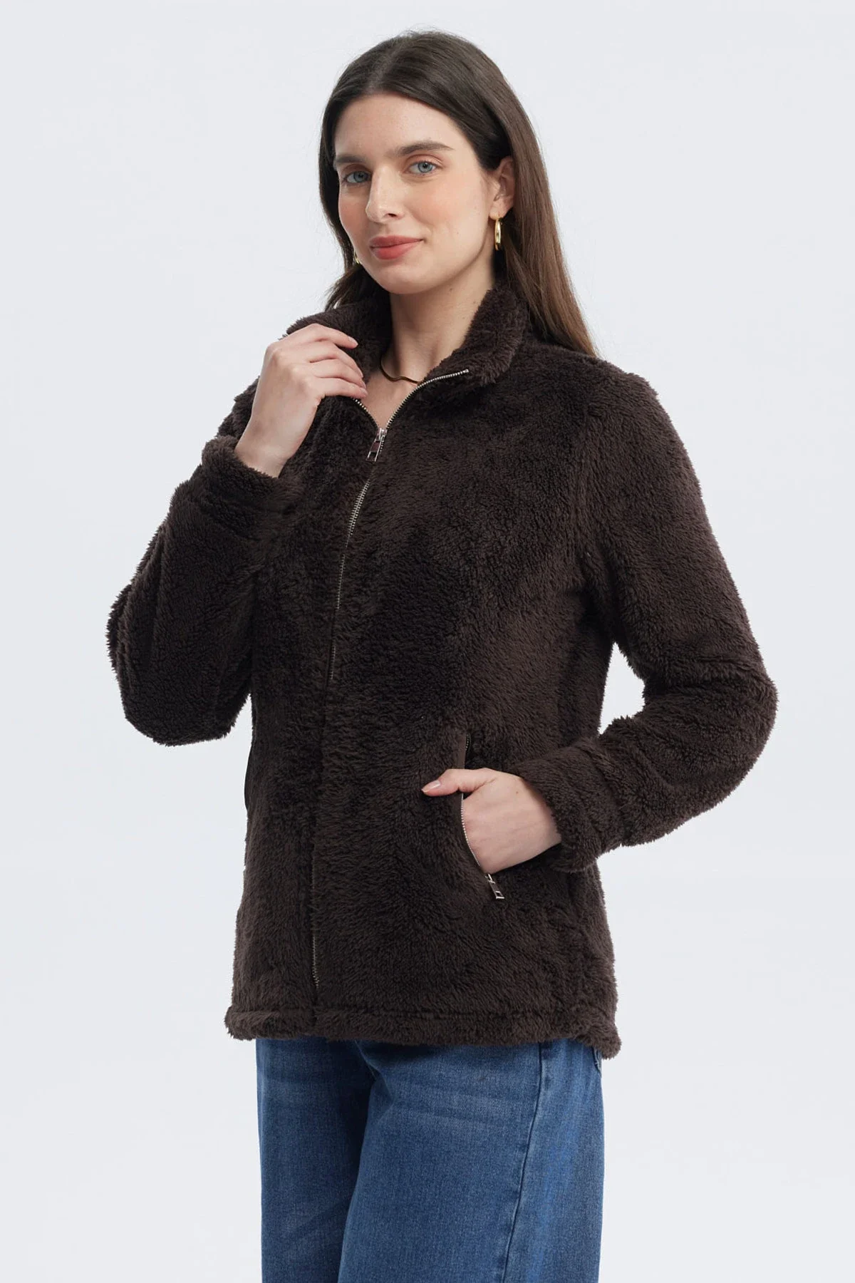 Polar Mujer Básico Peludo Chocolate - Image 2