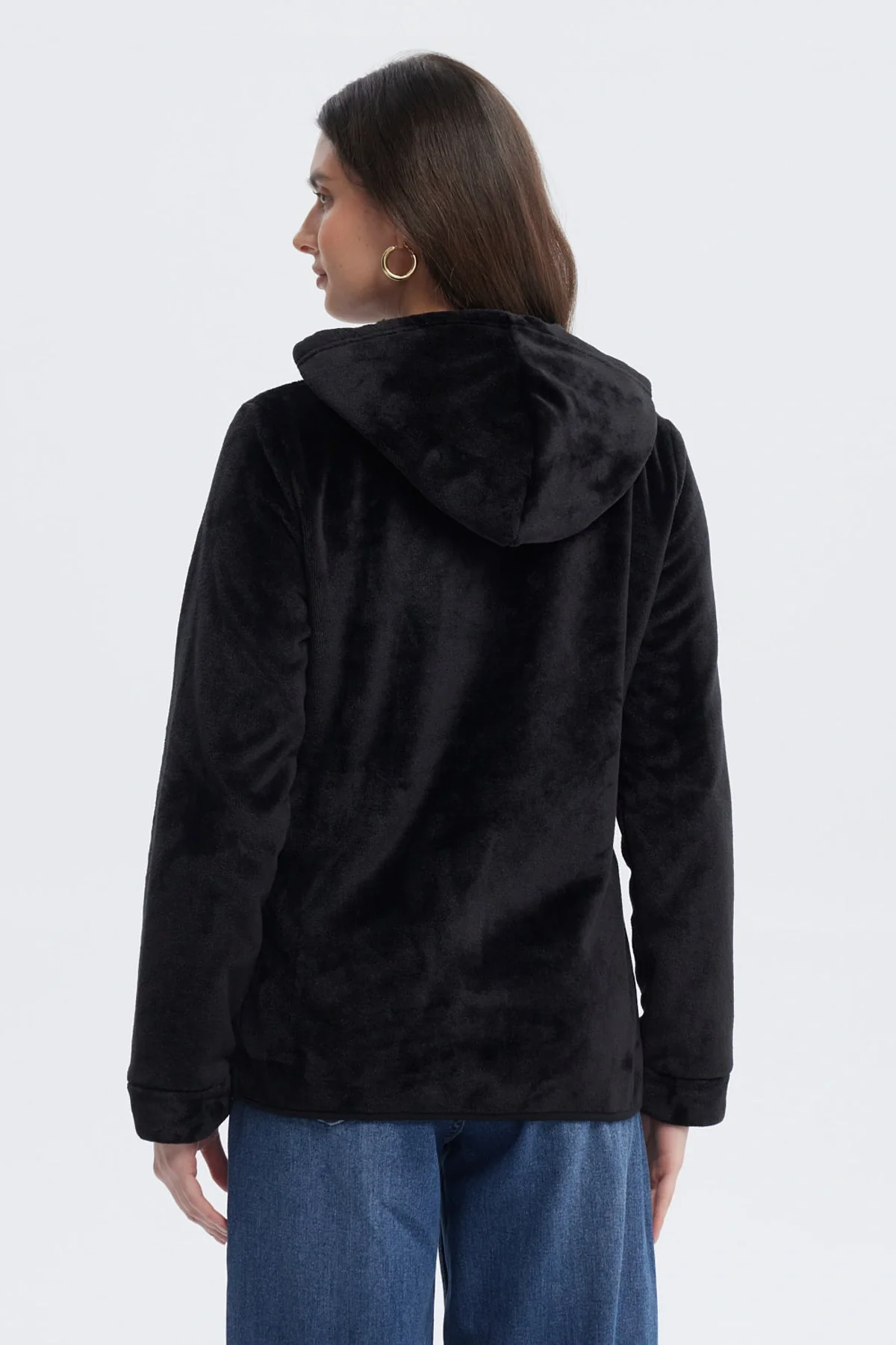Polar Mujer Básico Plush Con Cierre Negro - Image 3