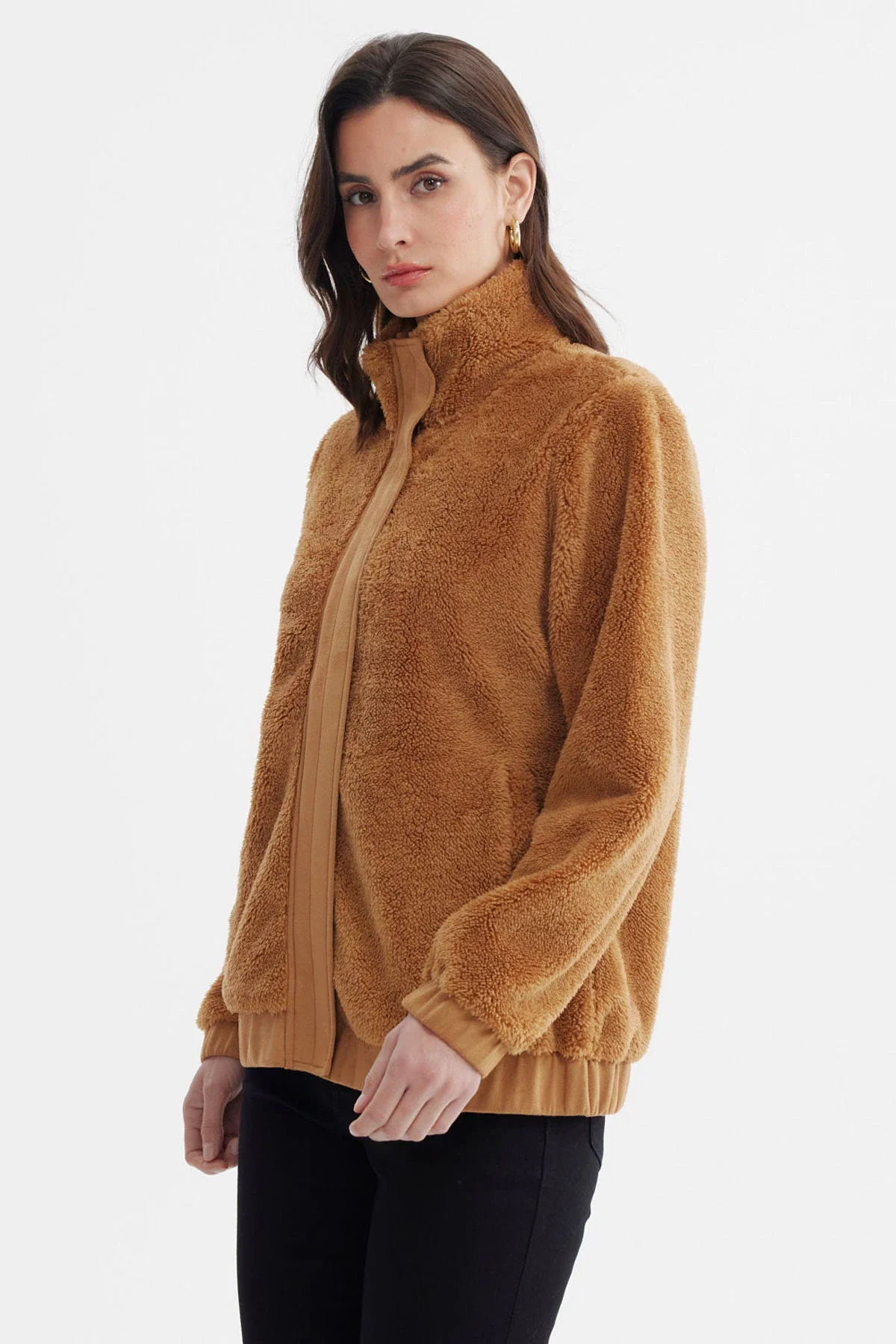 Polar Mujer Cuello Camisero Camel - Image 2