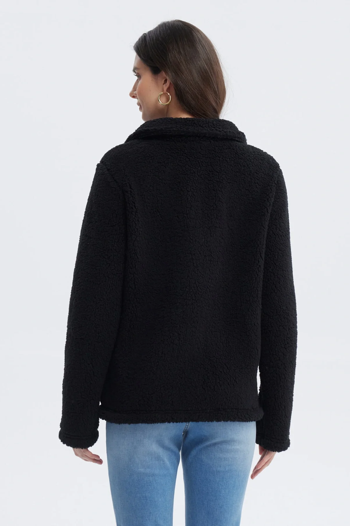 Polar Mujer Cuello Camisero Negro - Image 3