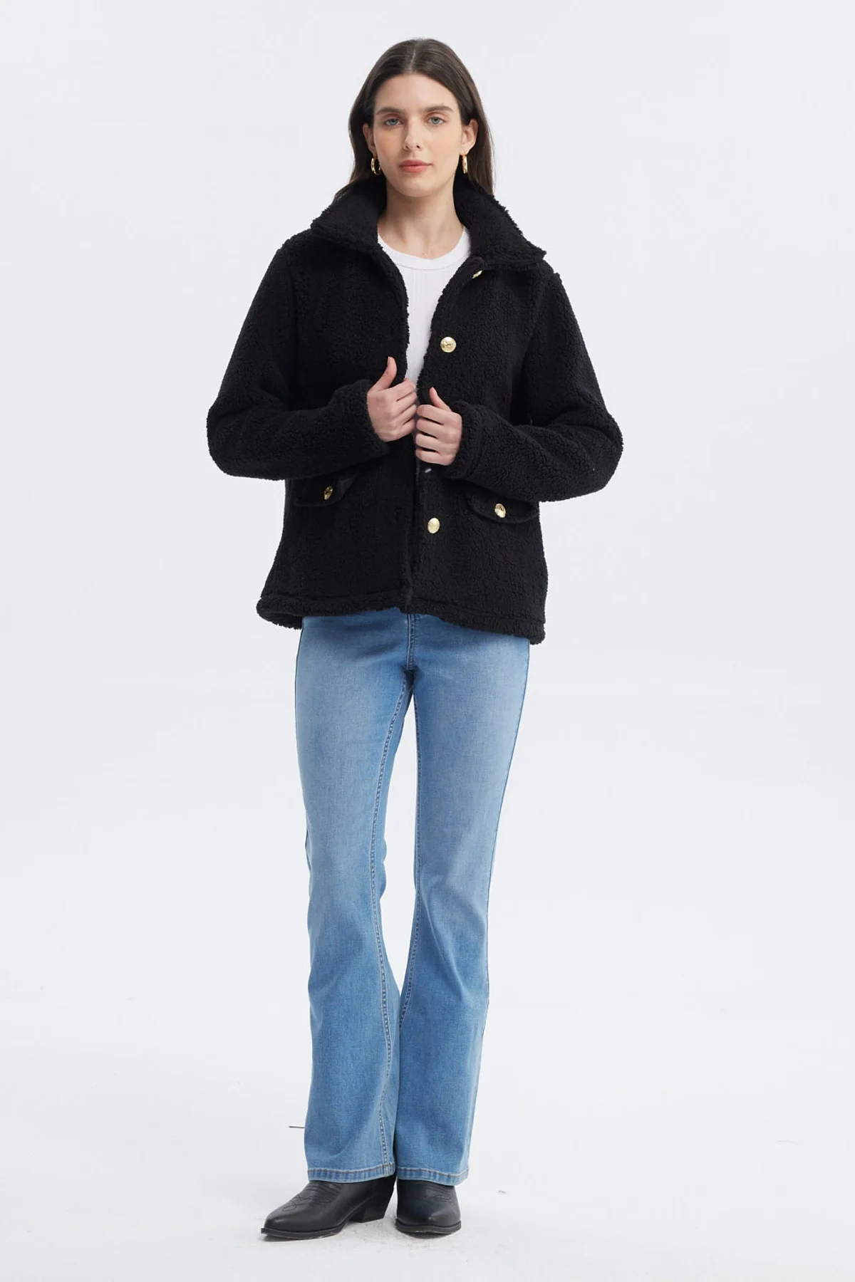 Polar Mujer Cuello Camisero Negro - Image 4
