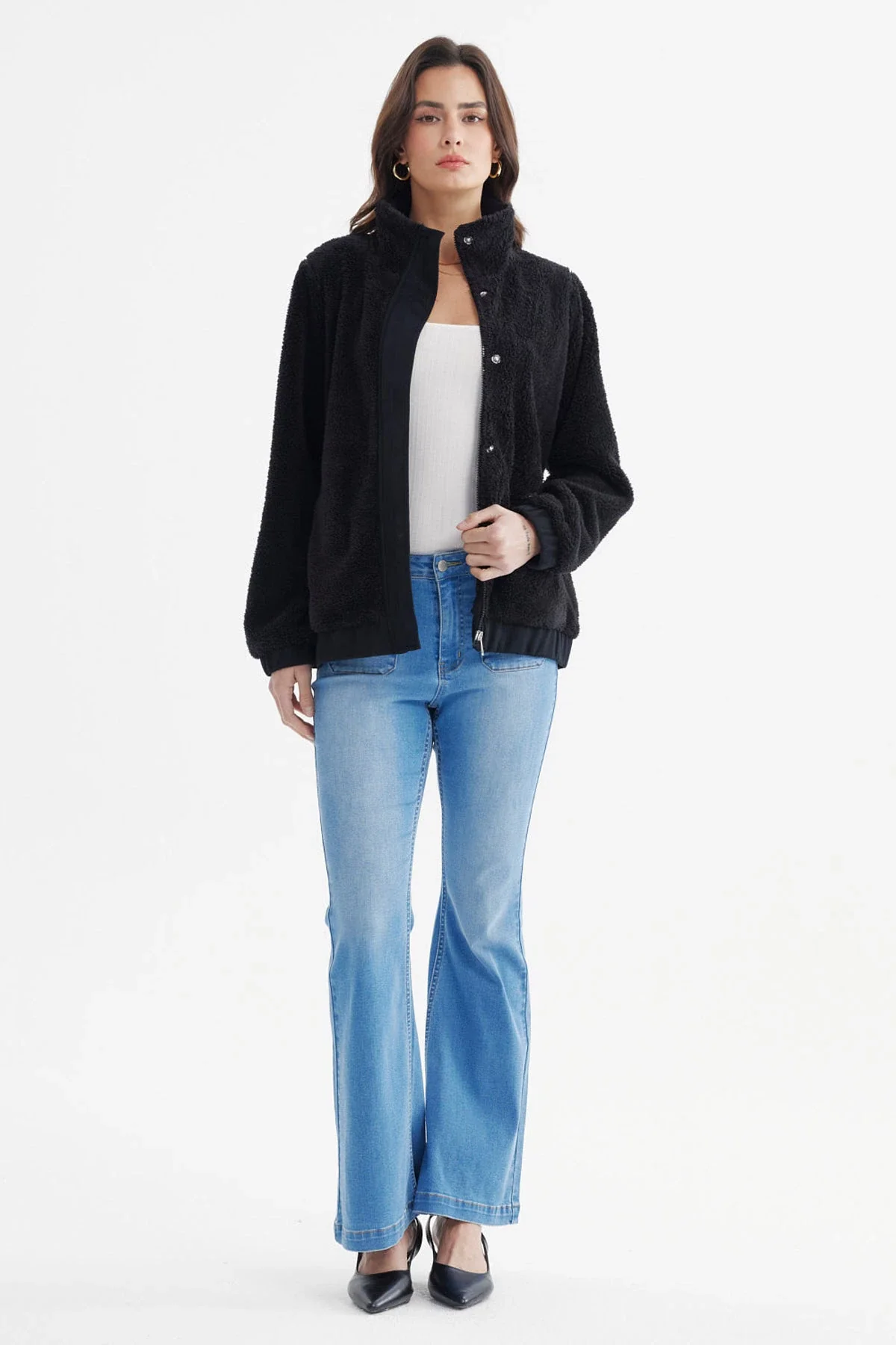 Polar Mujer Cuello Camisero Negro - Image 4