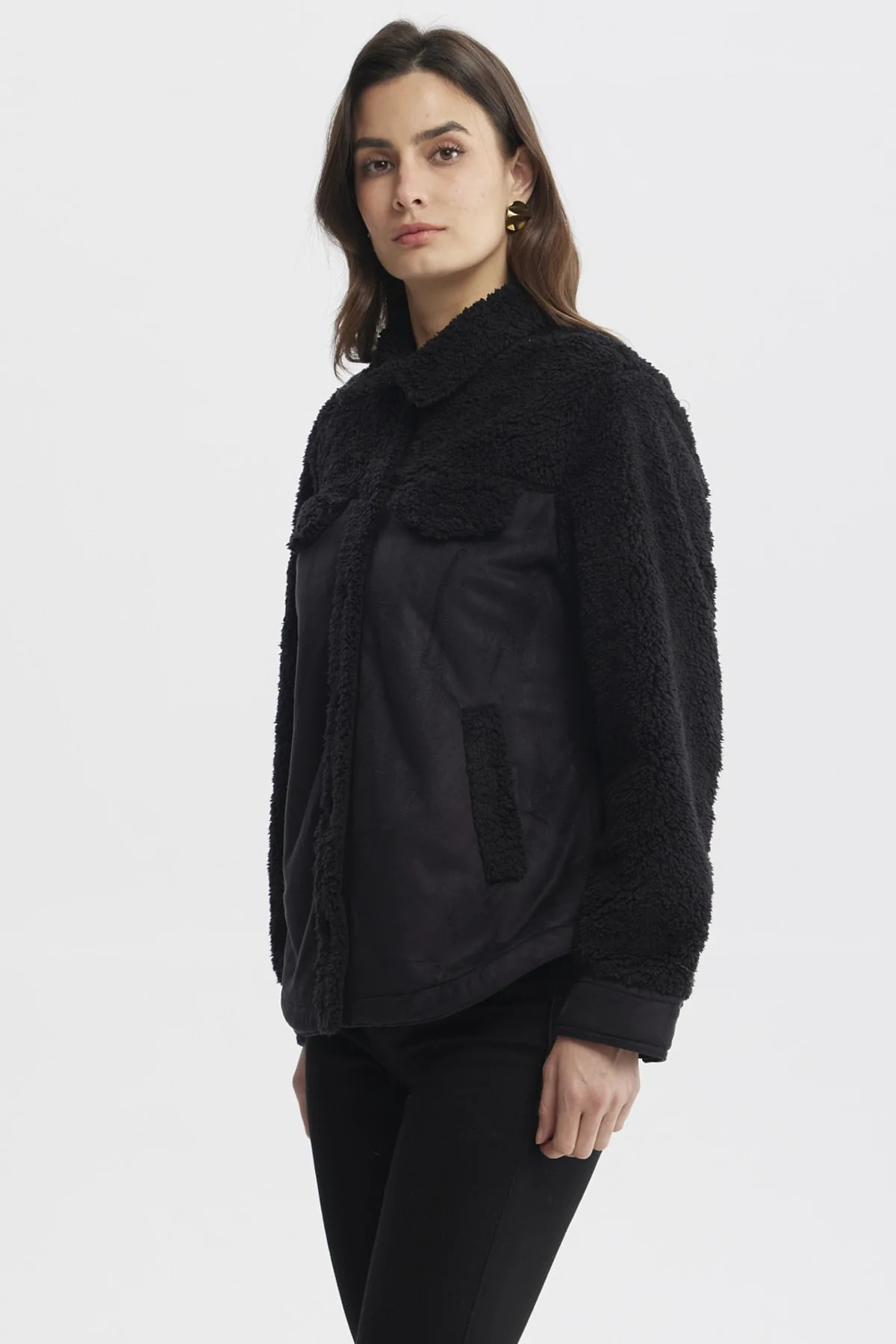 Polar Mujer Cuello Camisero Negro - Image 2
