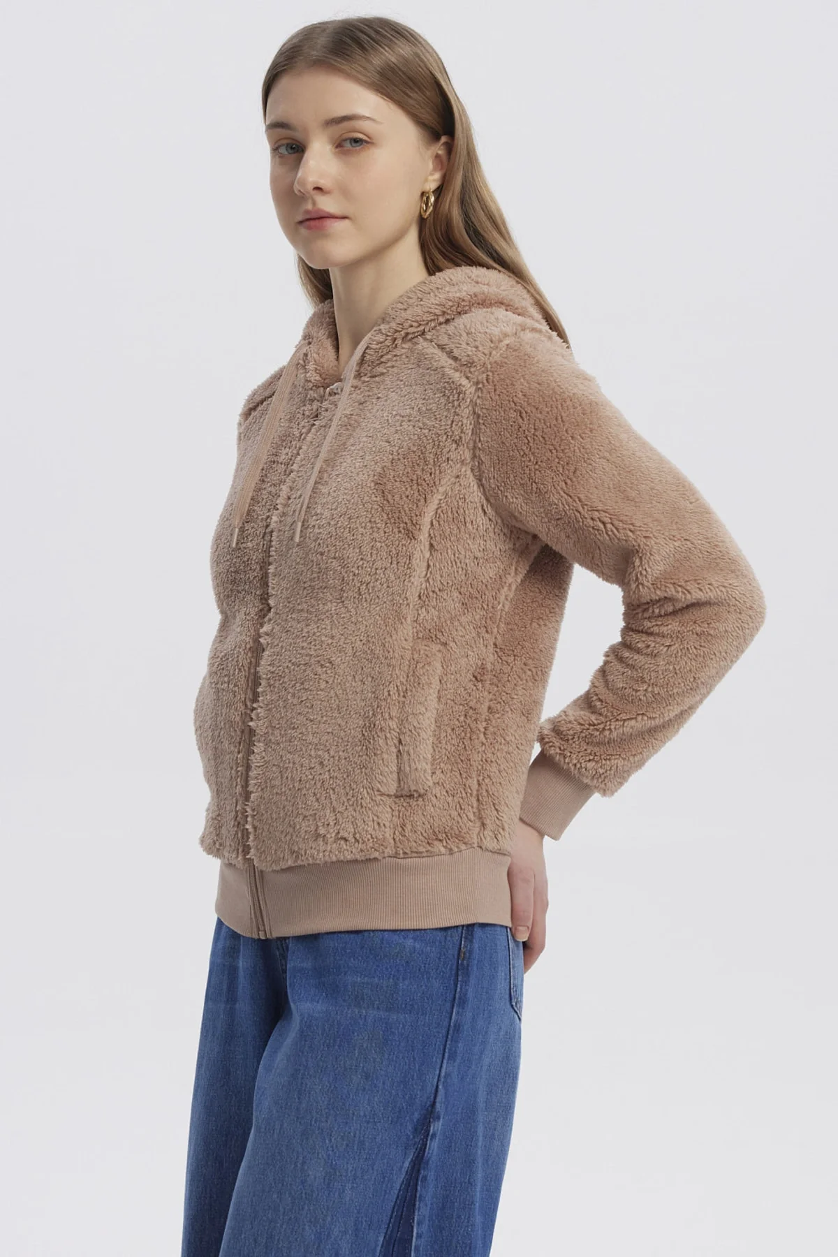 Polar Mujer Peludo Beige Oscuro - Image 2