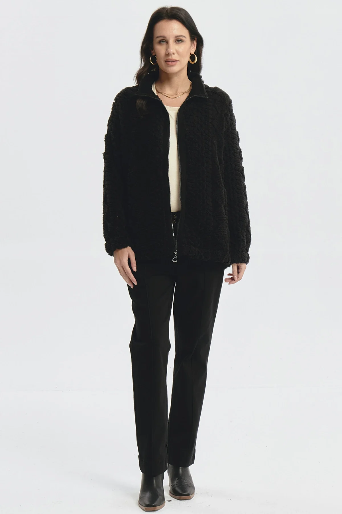 Polar Mujer Textura Negro - Image 4
