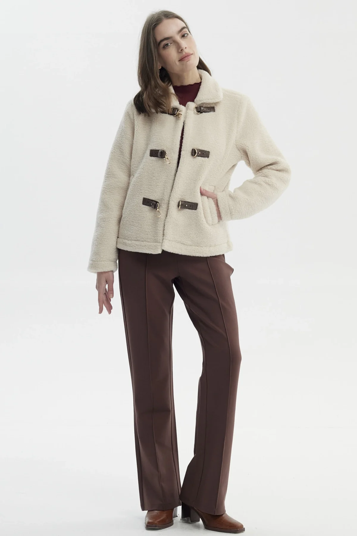 Polar Mujer Tipo Chaqueta Beige - Image 4