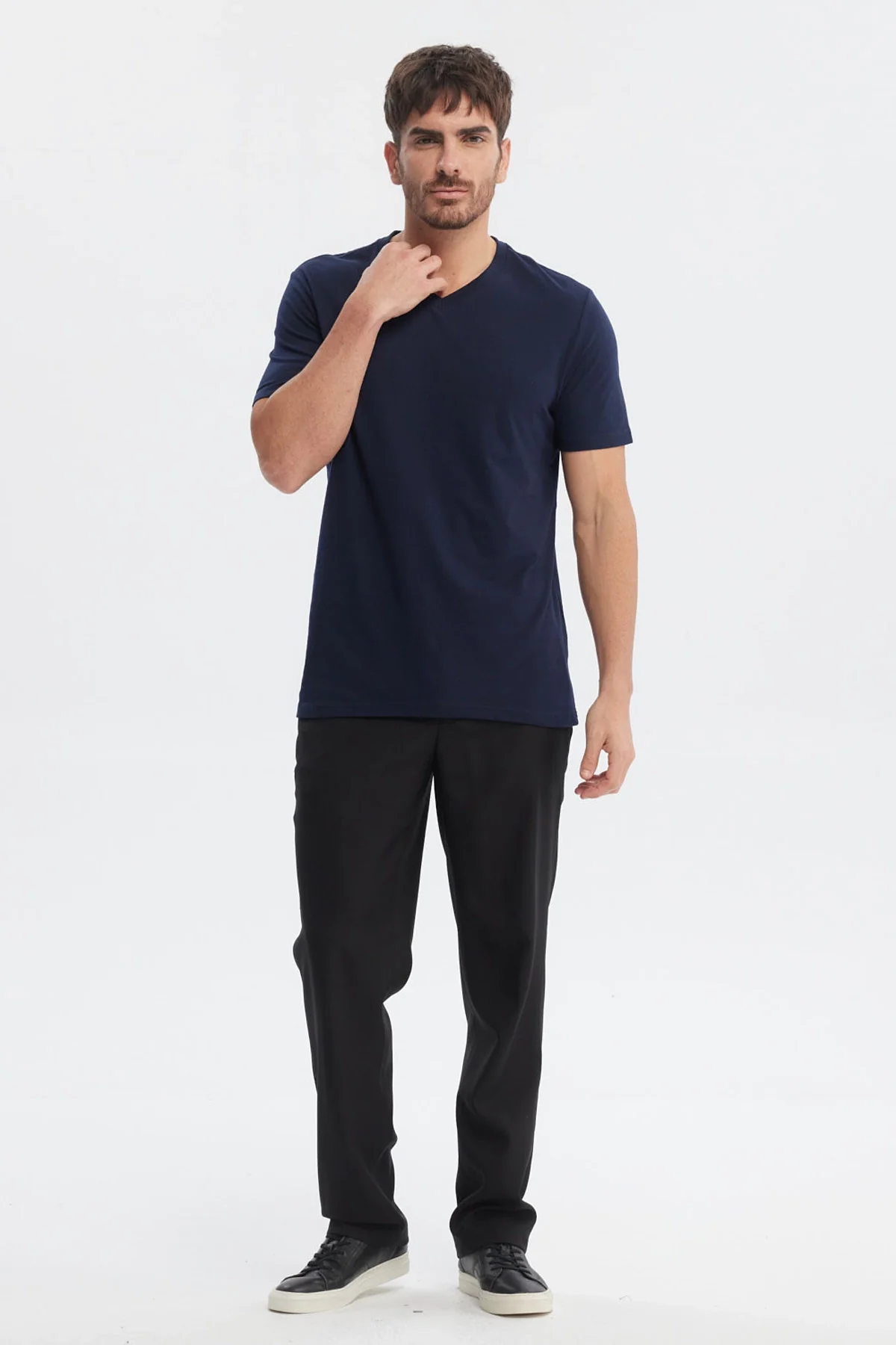 Polera Hombre Básica Azul Marino - Image 4