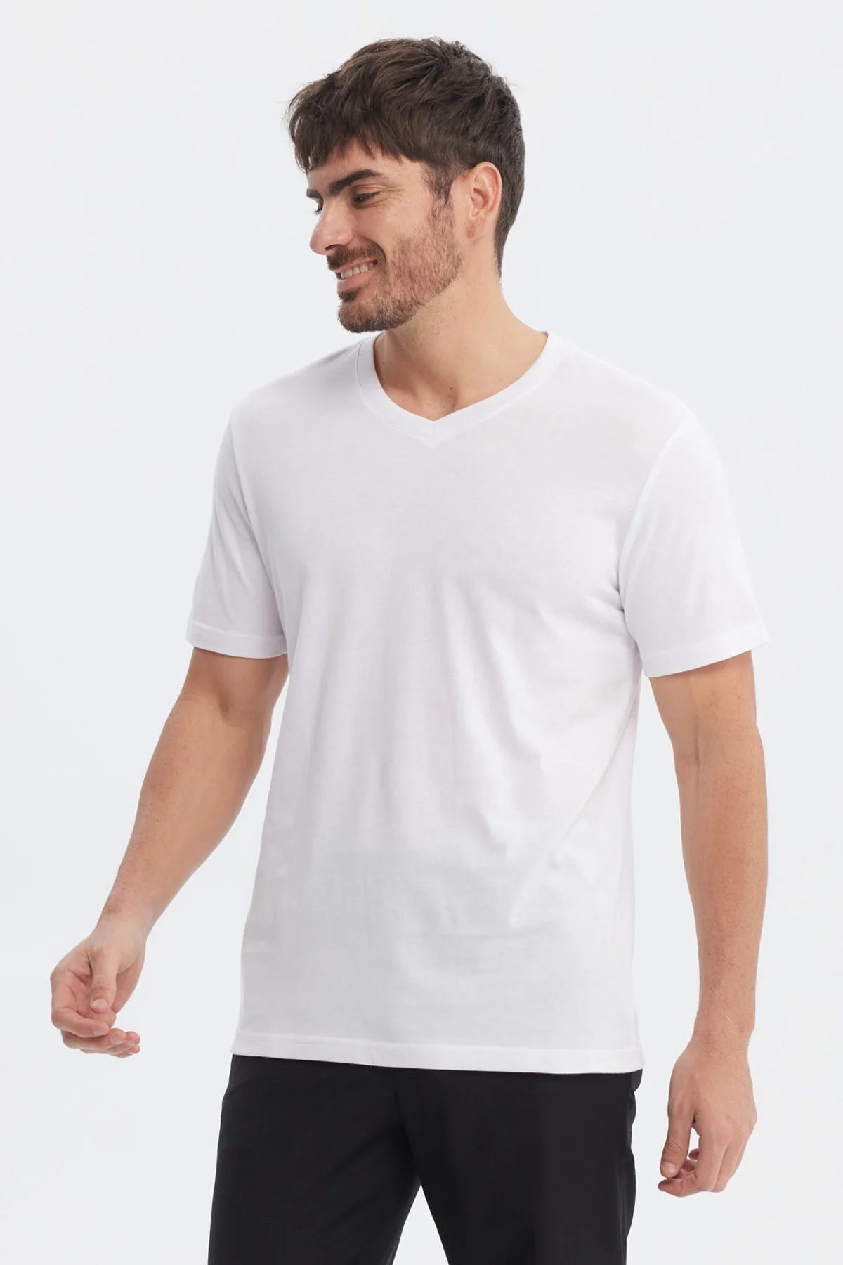 Polera Hombre Básica Blanco - Image 2