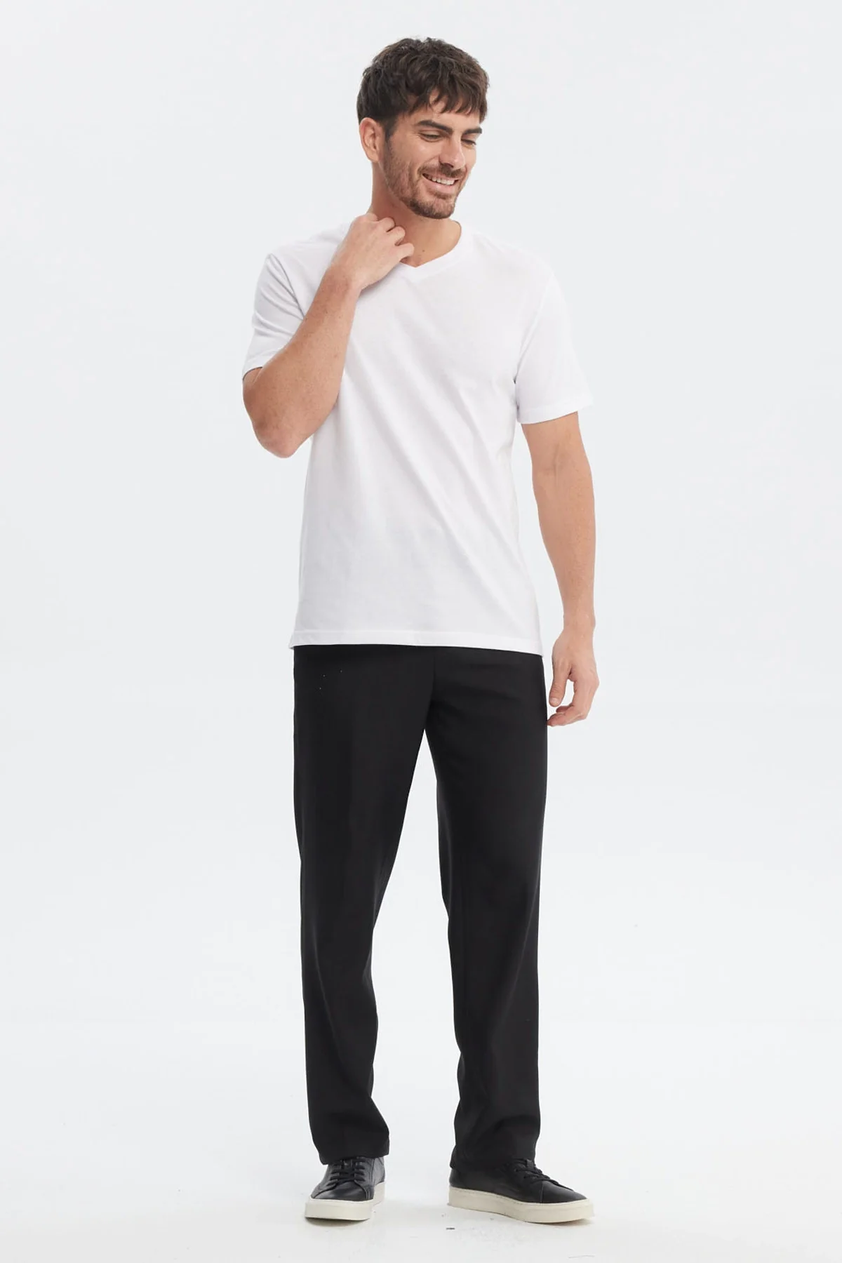 Polera Hombre Básica Blanco - Image 4