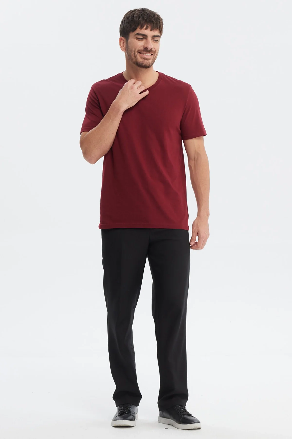 Polera Hombre Básica Burdeo - Image 4