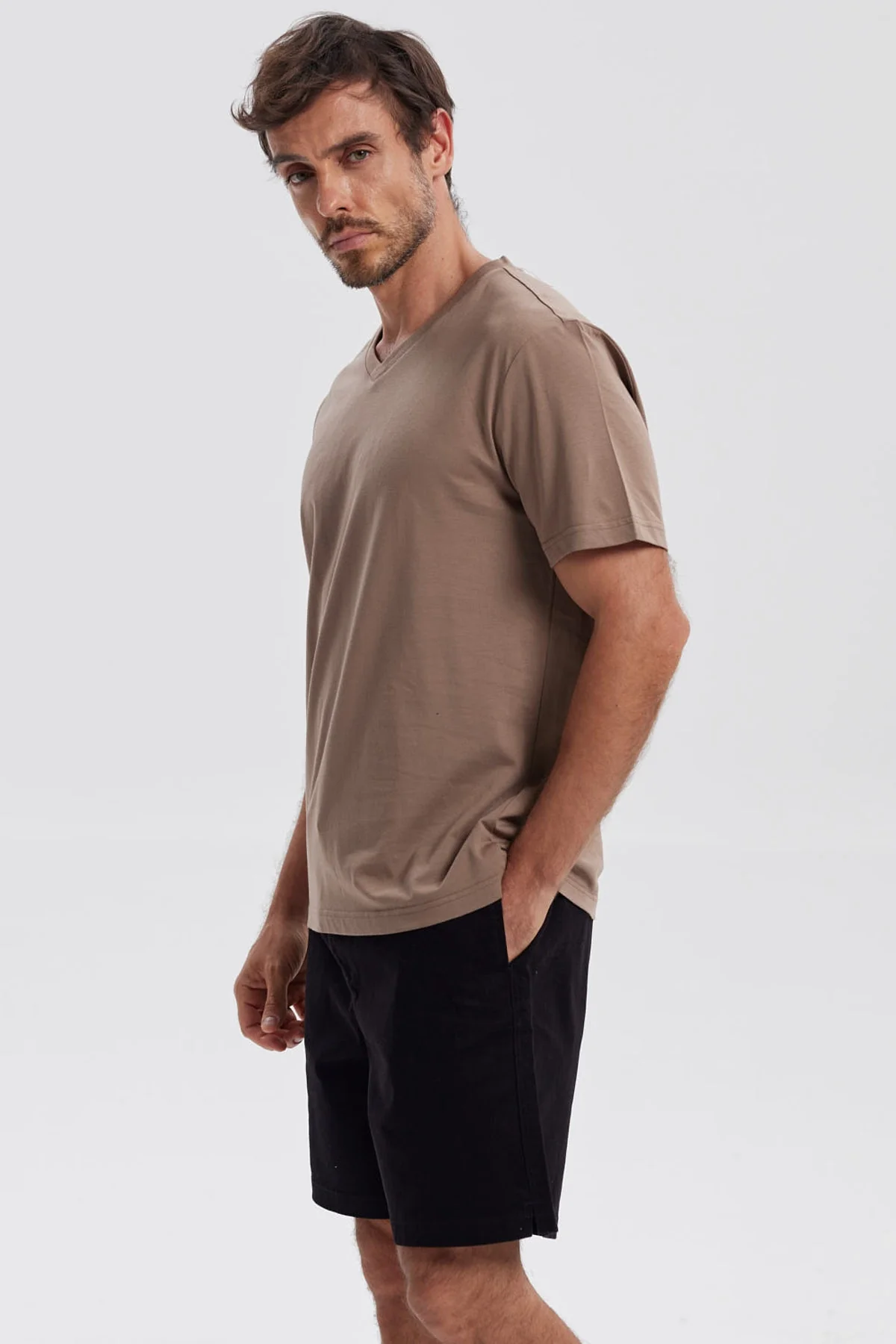Polera Hombre Básica Café - Image 2