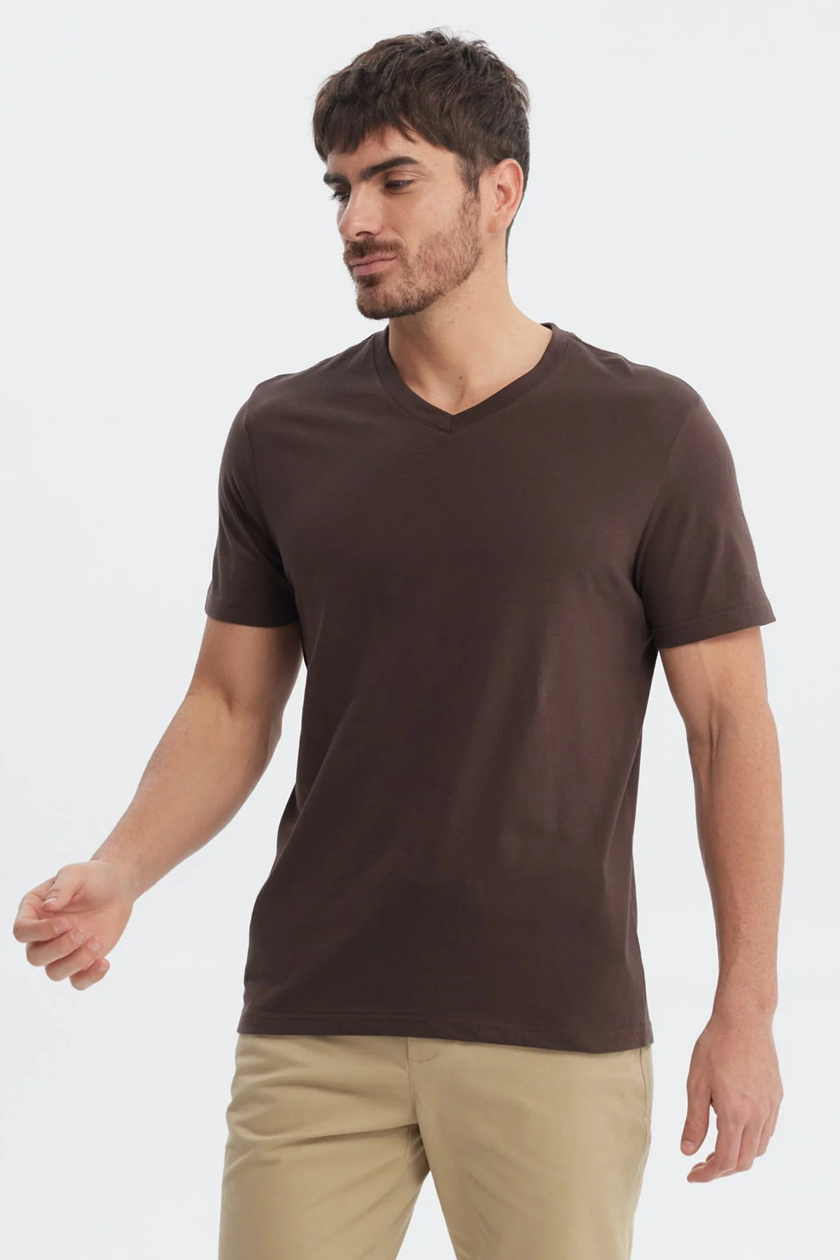 Polera Hombre Básica Café - Image 2