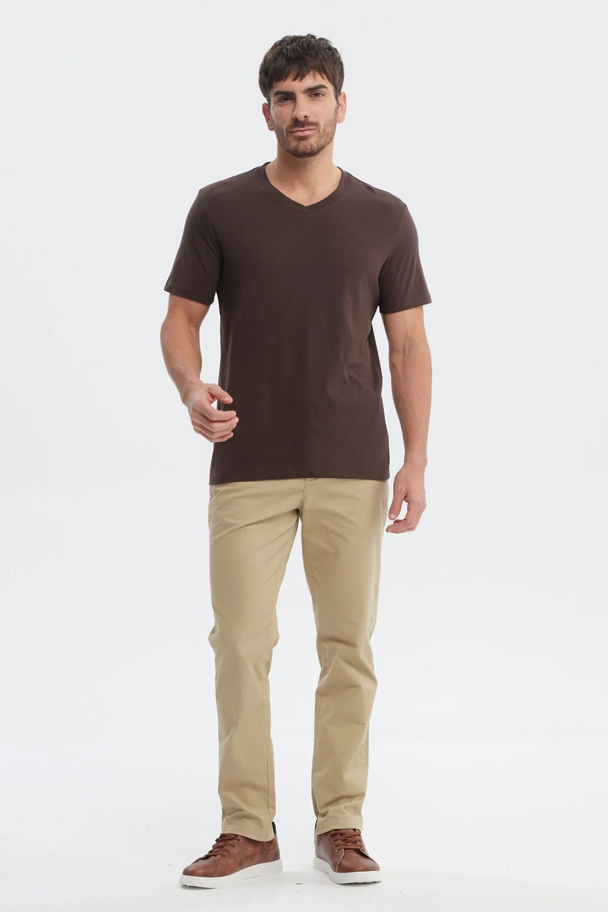 Polera Hombre Básica Café - Image 4