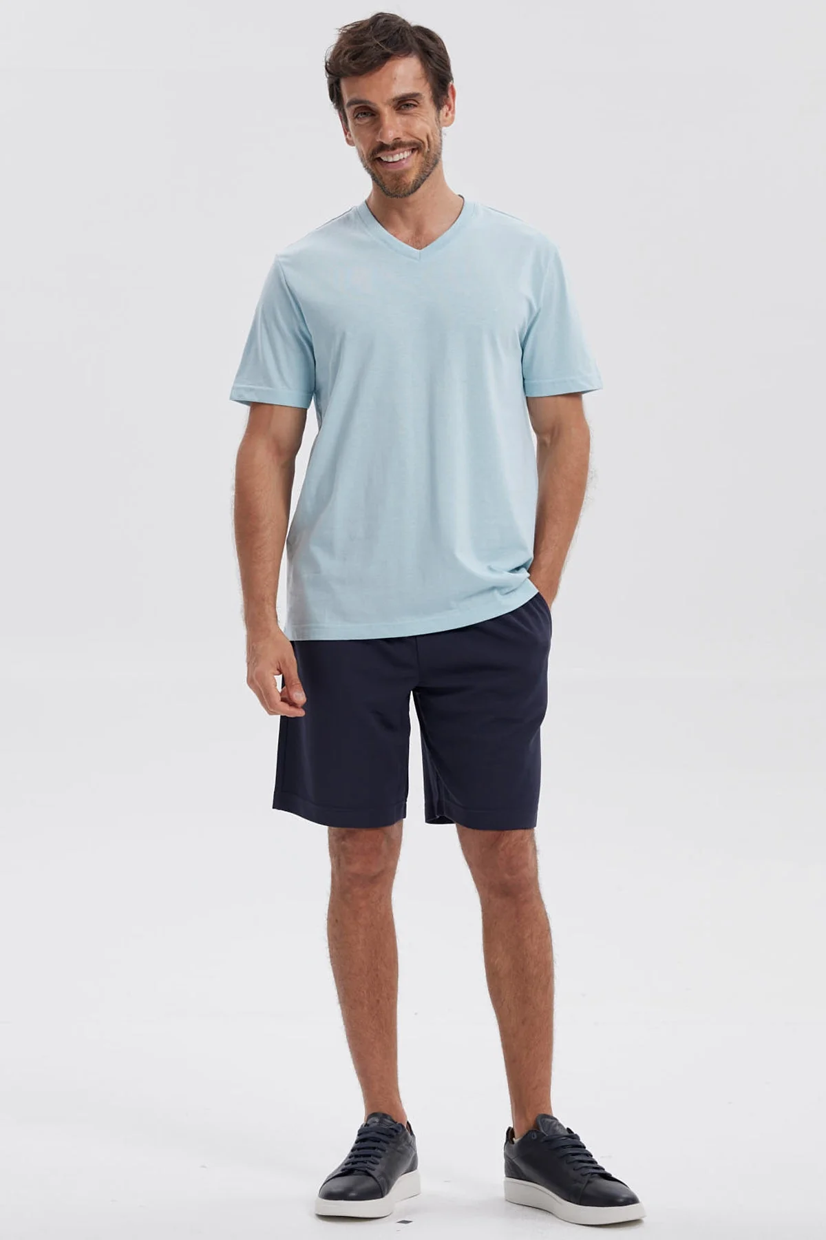 Polera Hombre Básica Celeste - Image 4