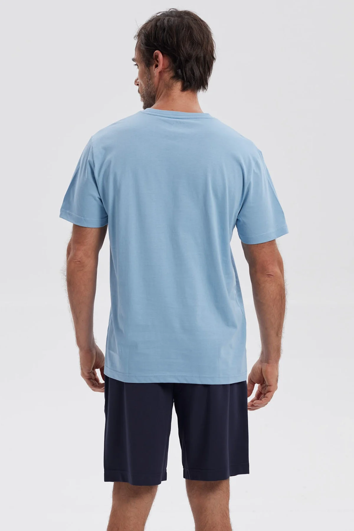 Polera Hombre Básica Celeste Claro - Image 3