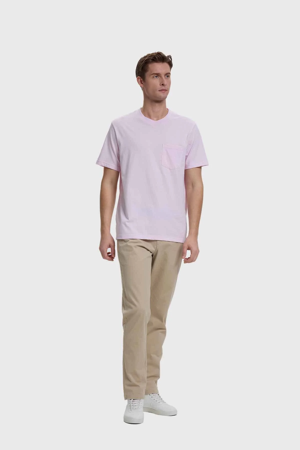 Polera Hombre Básica Con Bolsillo Lavanda - Image 4