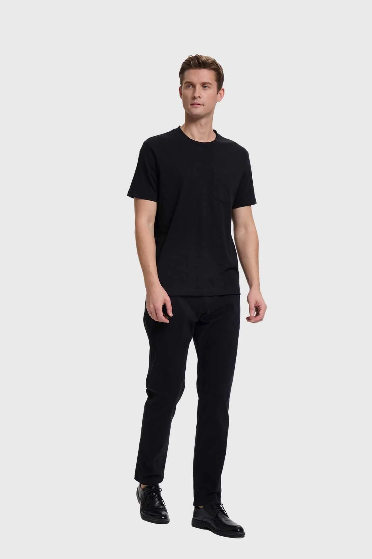 Polera Hombre Básica Con Bolsillo Negro - Image 4
