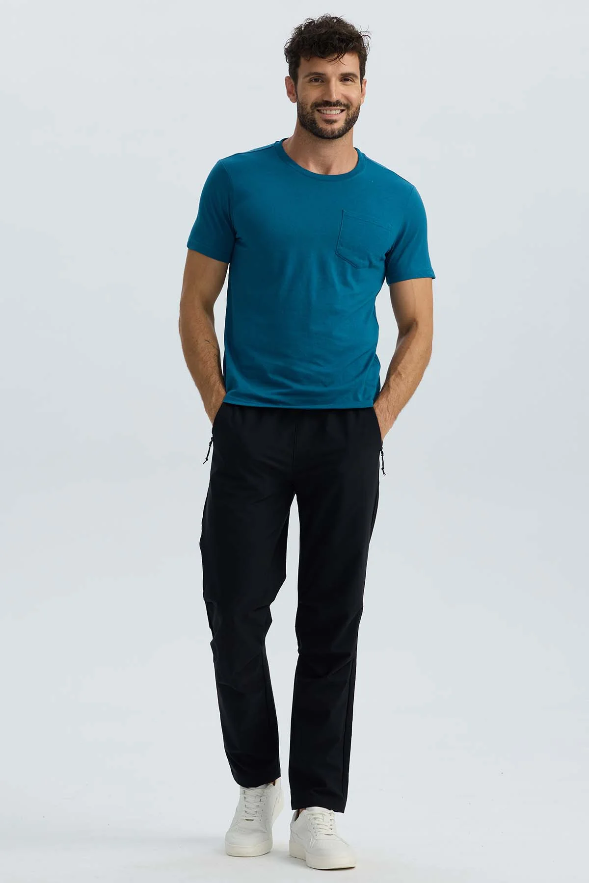 Polera Hombre Básica Con Bolsillo Petroleo - Image 4